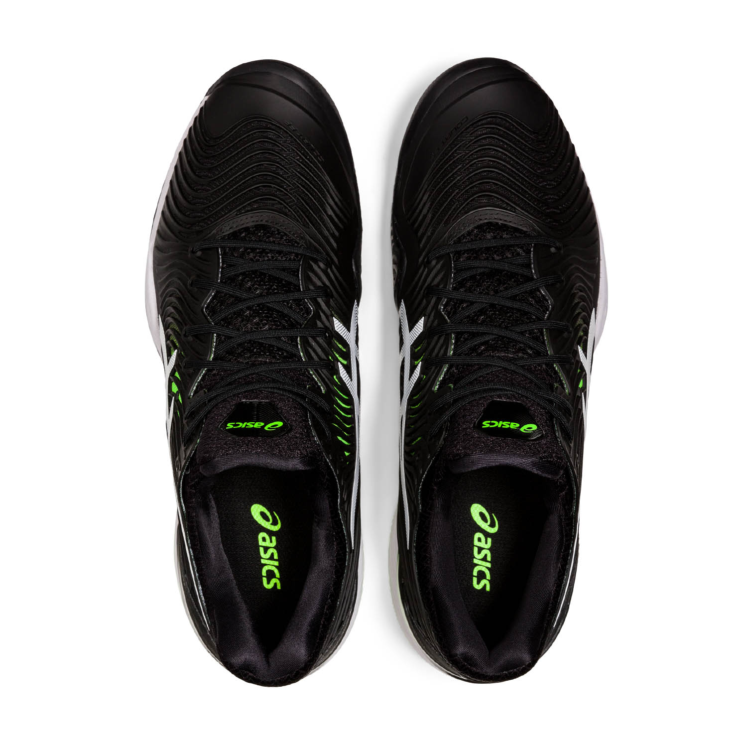 Asics Court FF 2 Men's Tennis Shoes - Black/Green Gecko