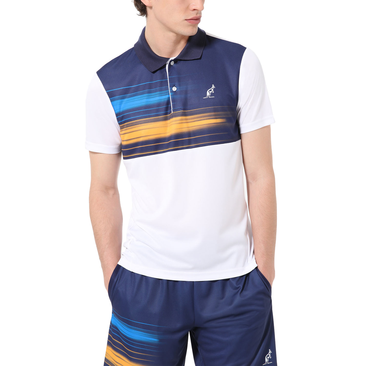 Australian Ace Brush Line Polo da Tennis Uomo - Bianco