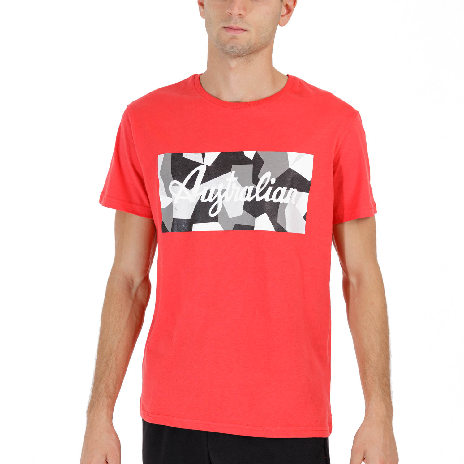 Australian Graphic Maglietta da Tennis Uomo - Rosso Vivo