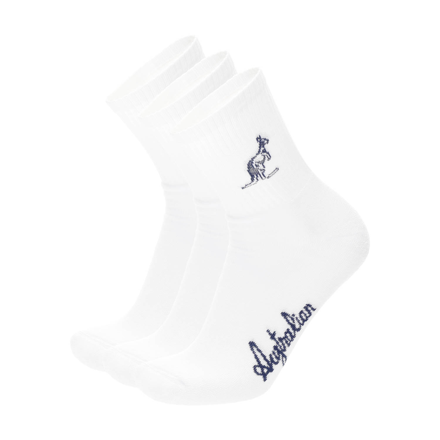 Australian Logo x 3 Socks - White