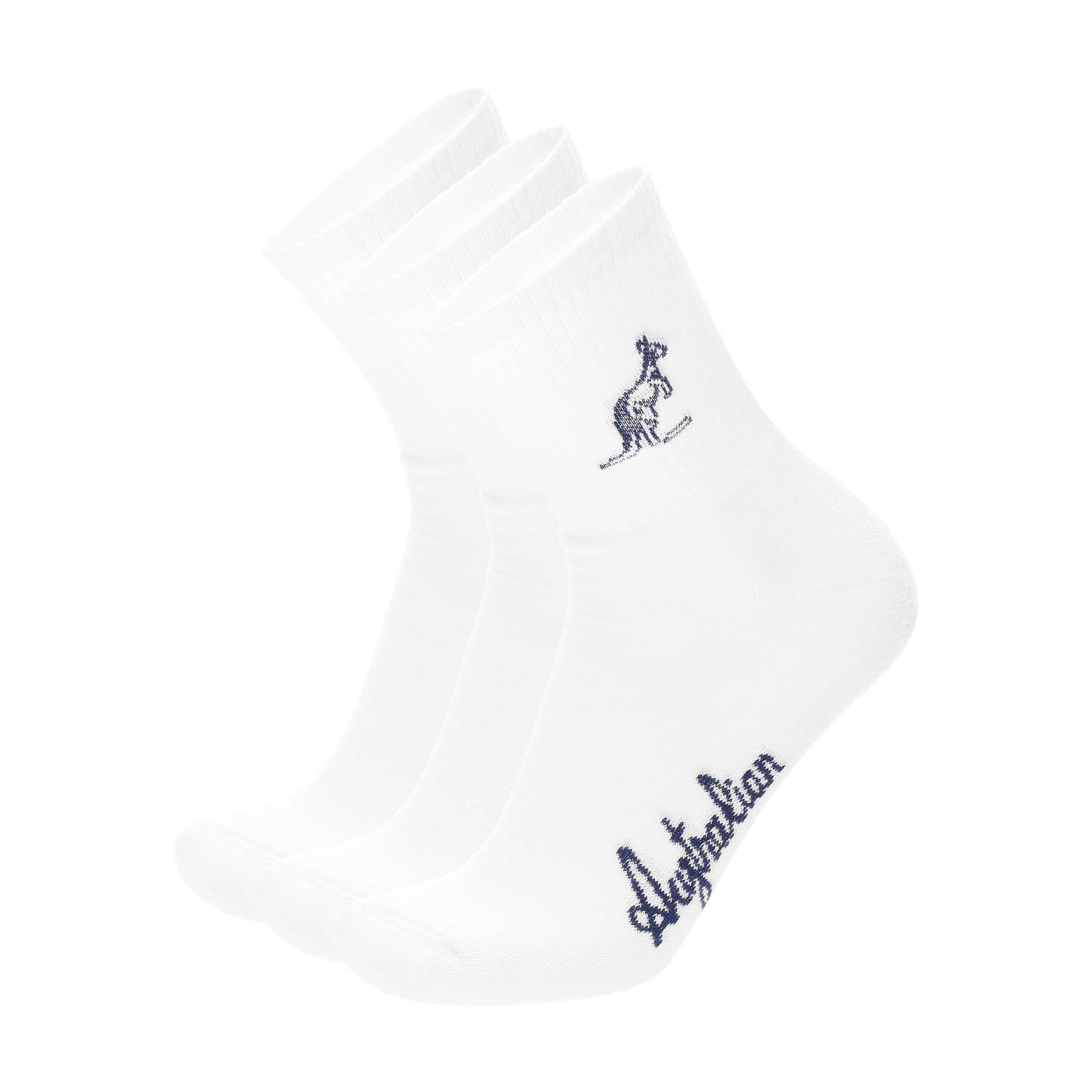 Australian Logo x 3 Calcetines - White