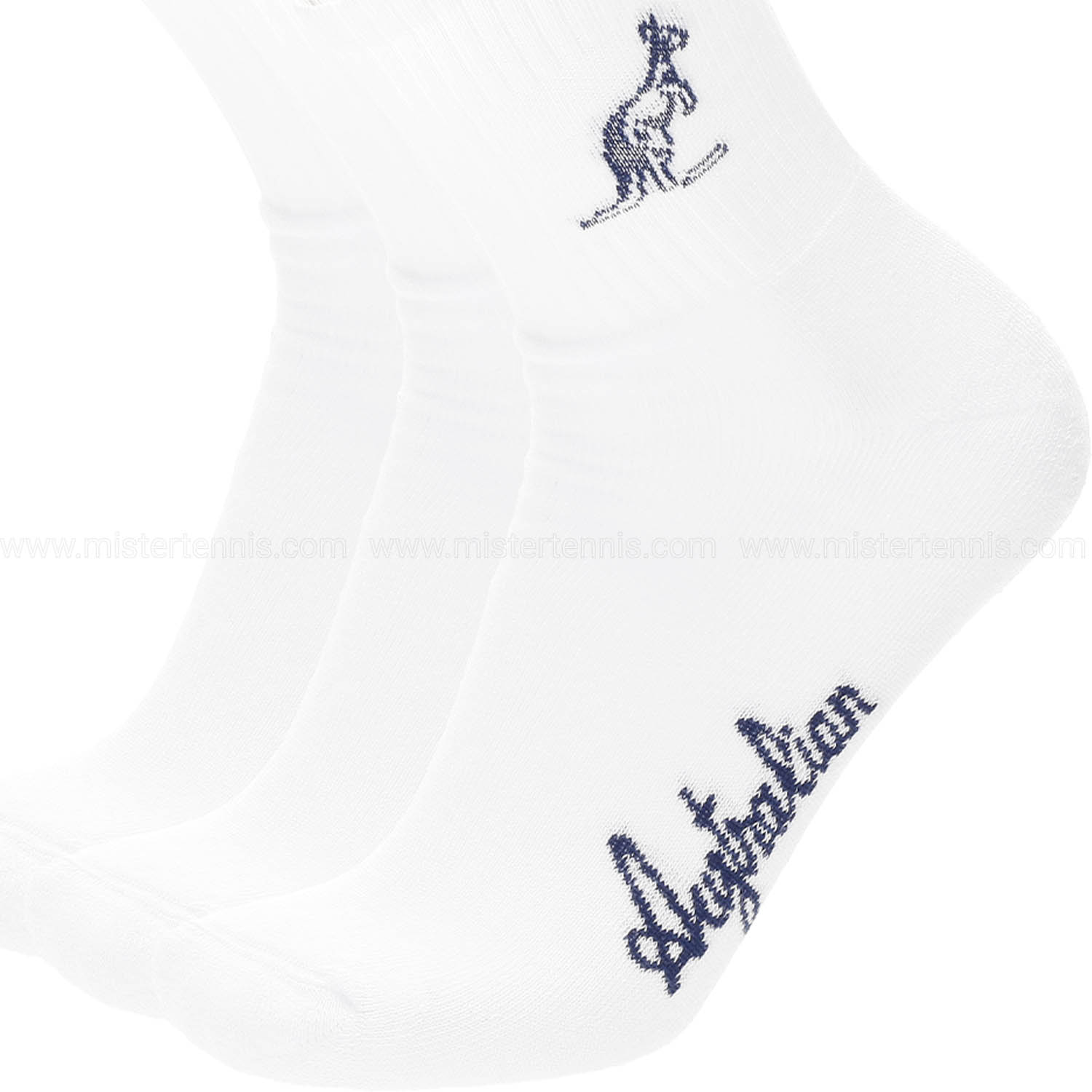 Australian Logo x 3 Socks - White