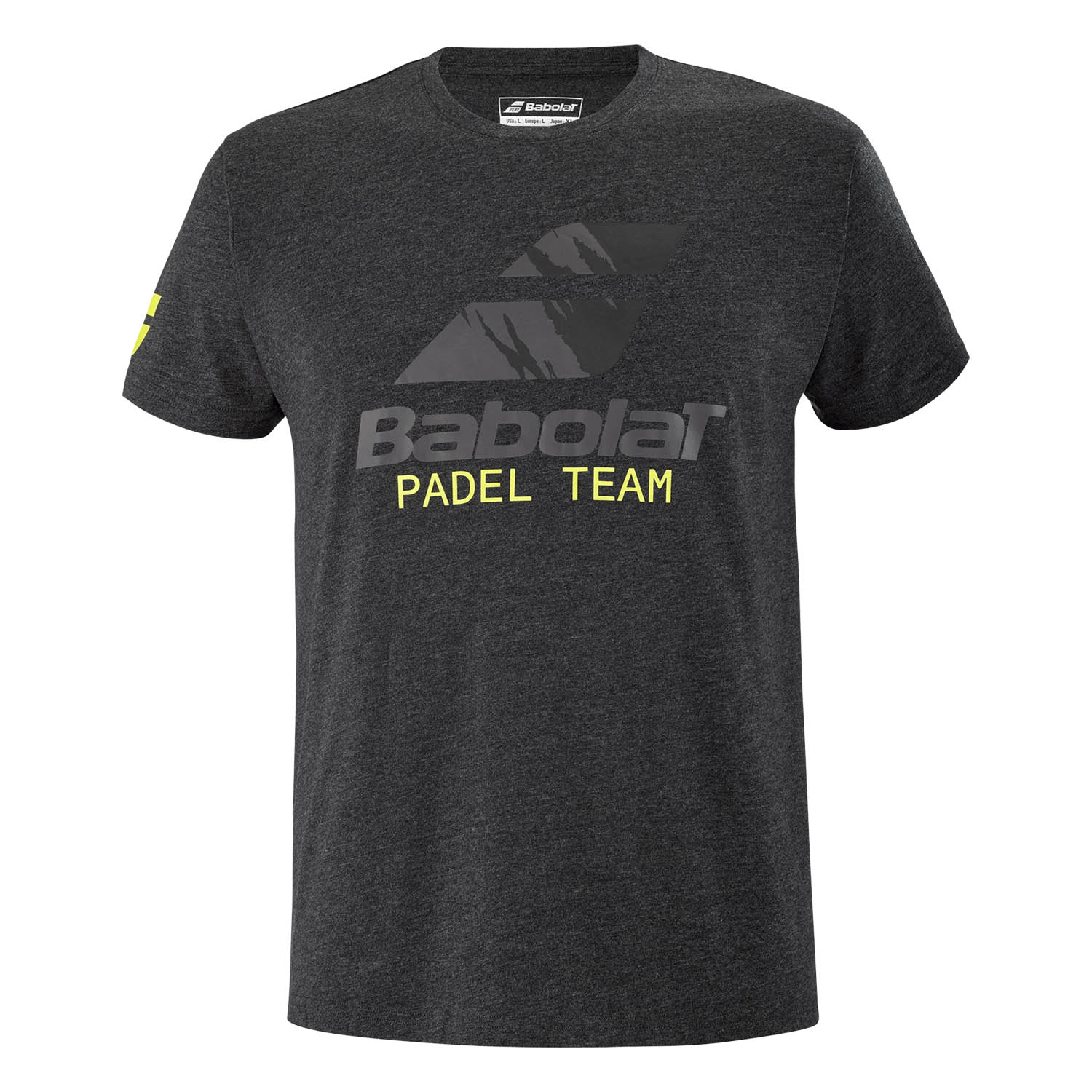 Babolat Team Men's Padel T-Shirt Black Heather