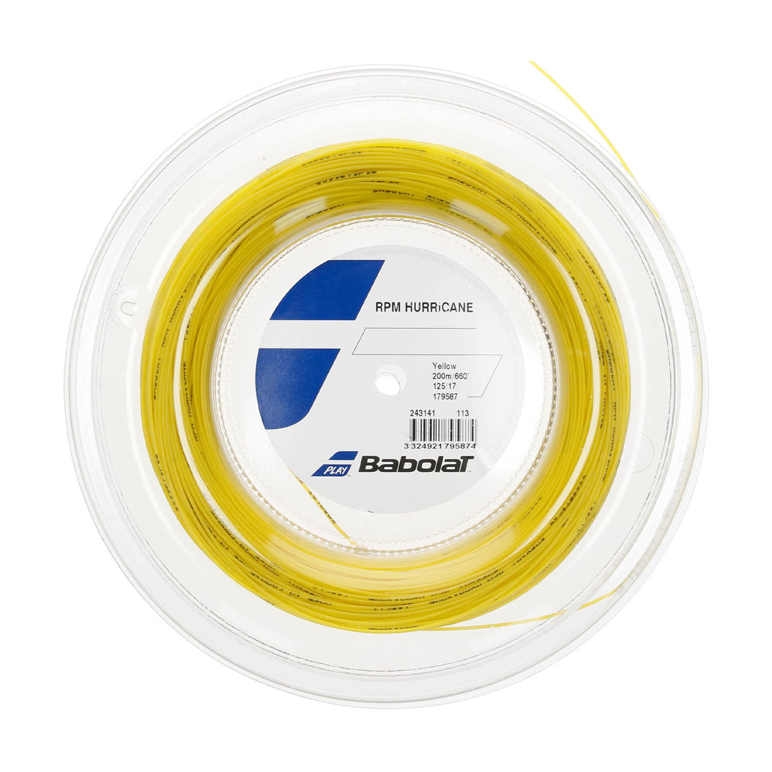 Babolat RPM Hurricane 1.25 Matassa 200 m - Yellow