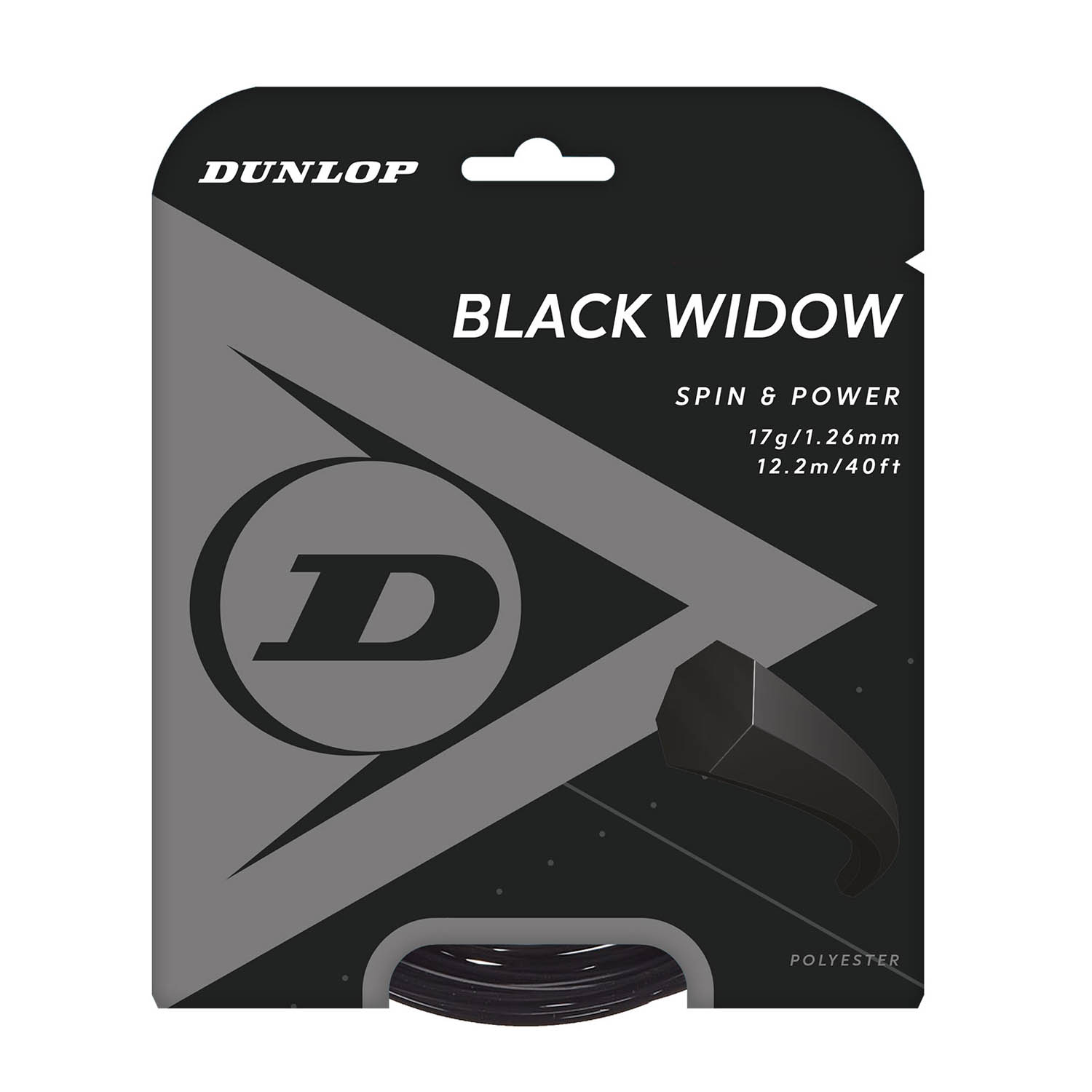 Dunlop Black Widow 1.26 Set 12 m - Black