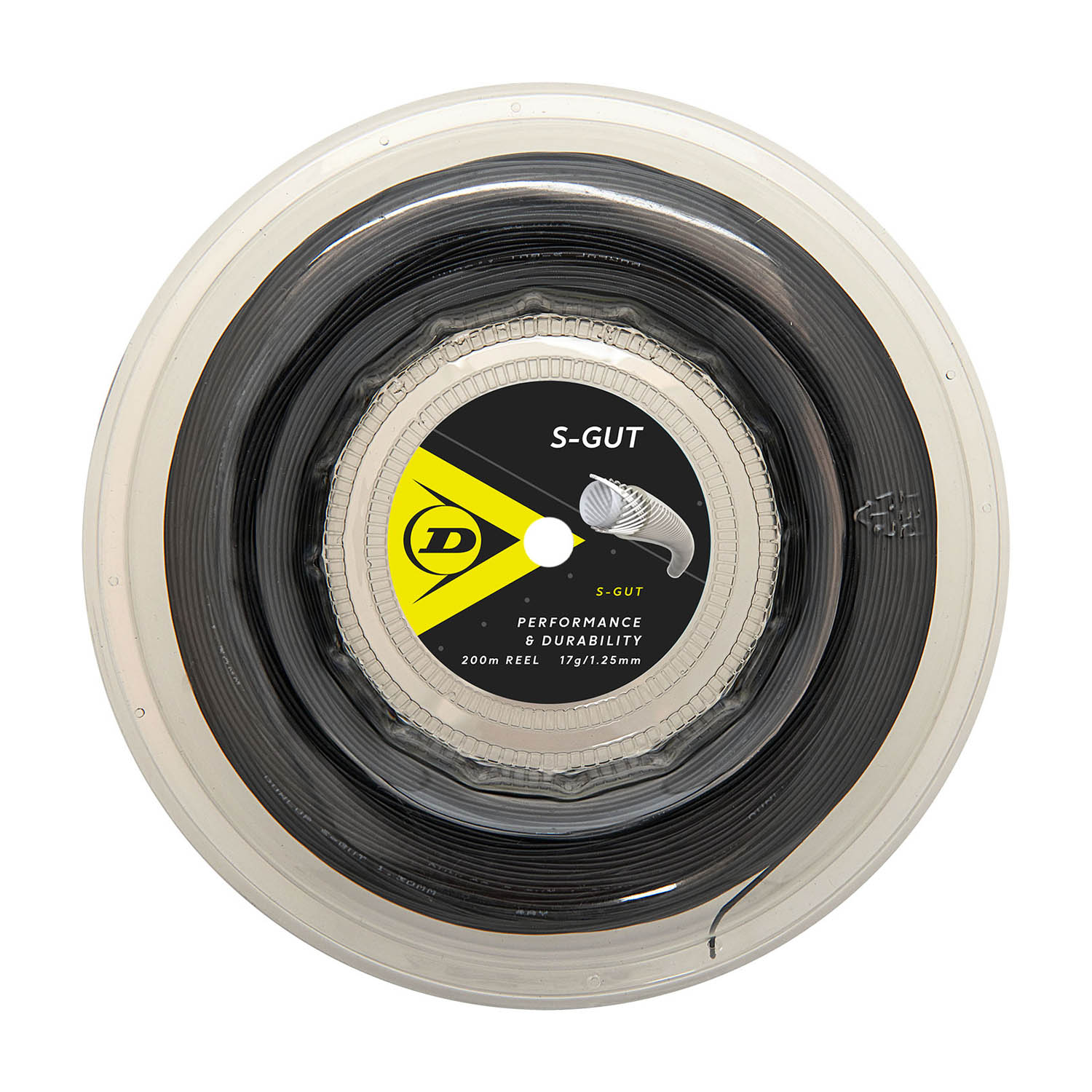 Dunlop S-Gut 1.25 200 m Reel - Black