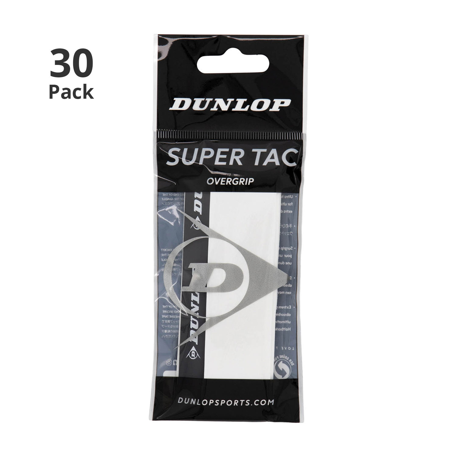 Dunlop Super Tac Overgrip x 30 Pack  - White