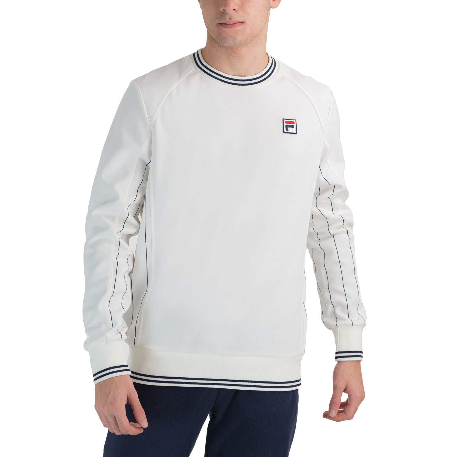 Sweatshirt Fila Tennis Clothing Fila Samu Men's Tennis Shirt White