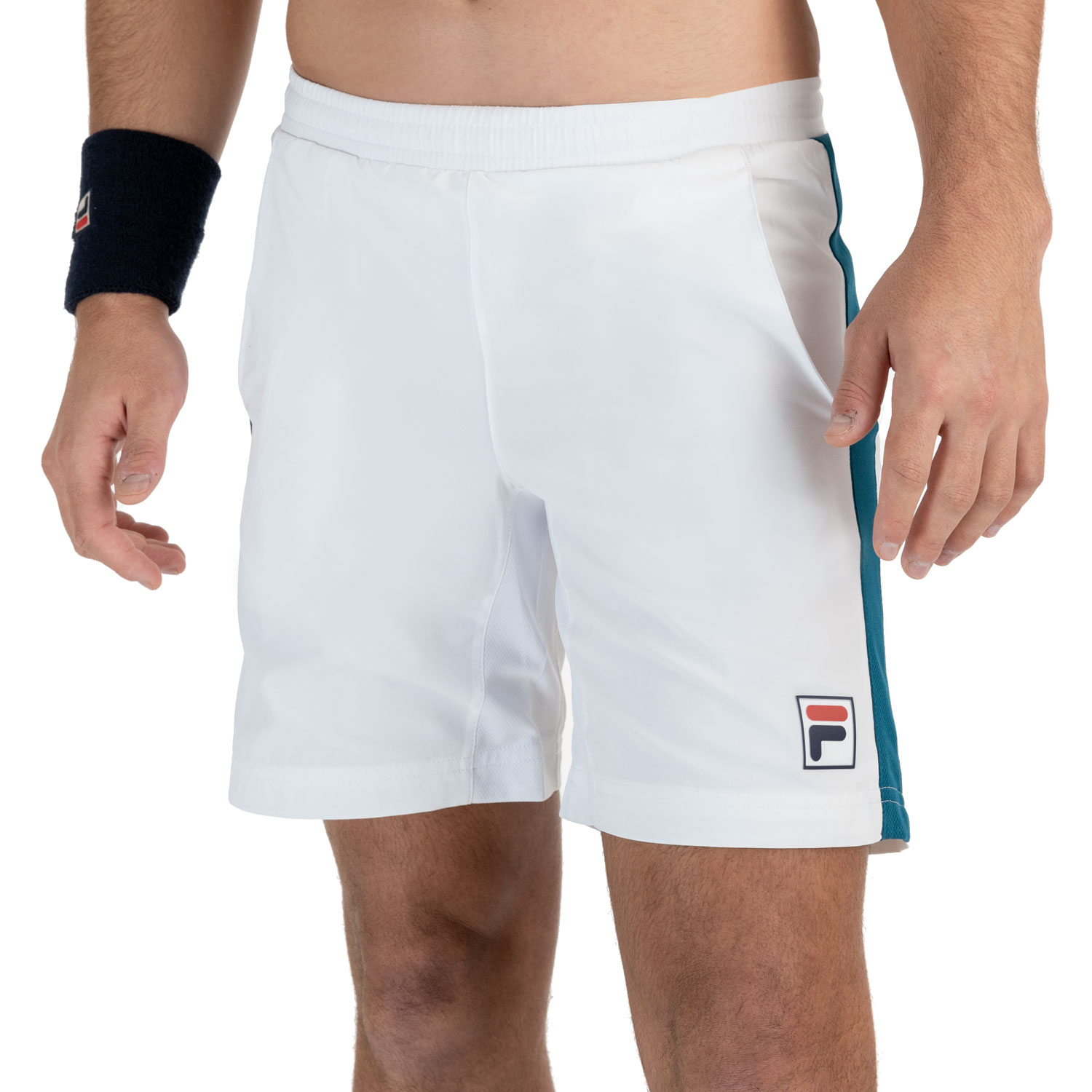 natuurlijk ijzer Museum Fila Toni 8in Men's Tennis Shorts - White
