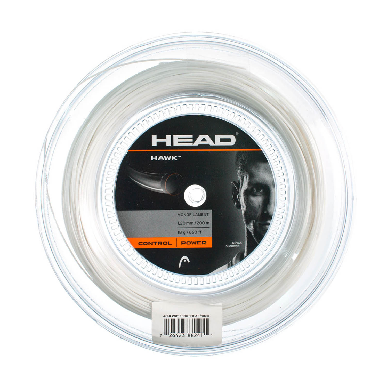 Head Hawk 1.20 Matassa 200 m - White