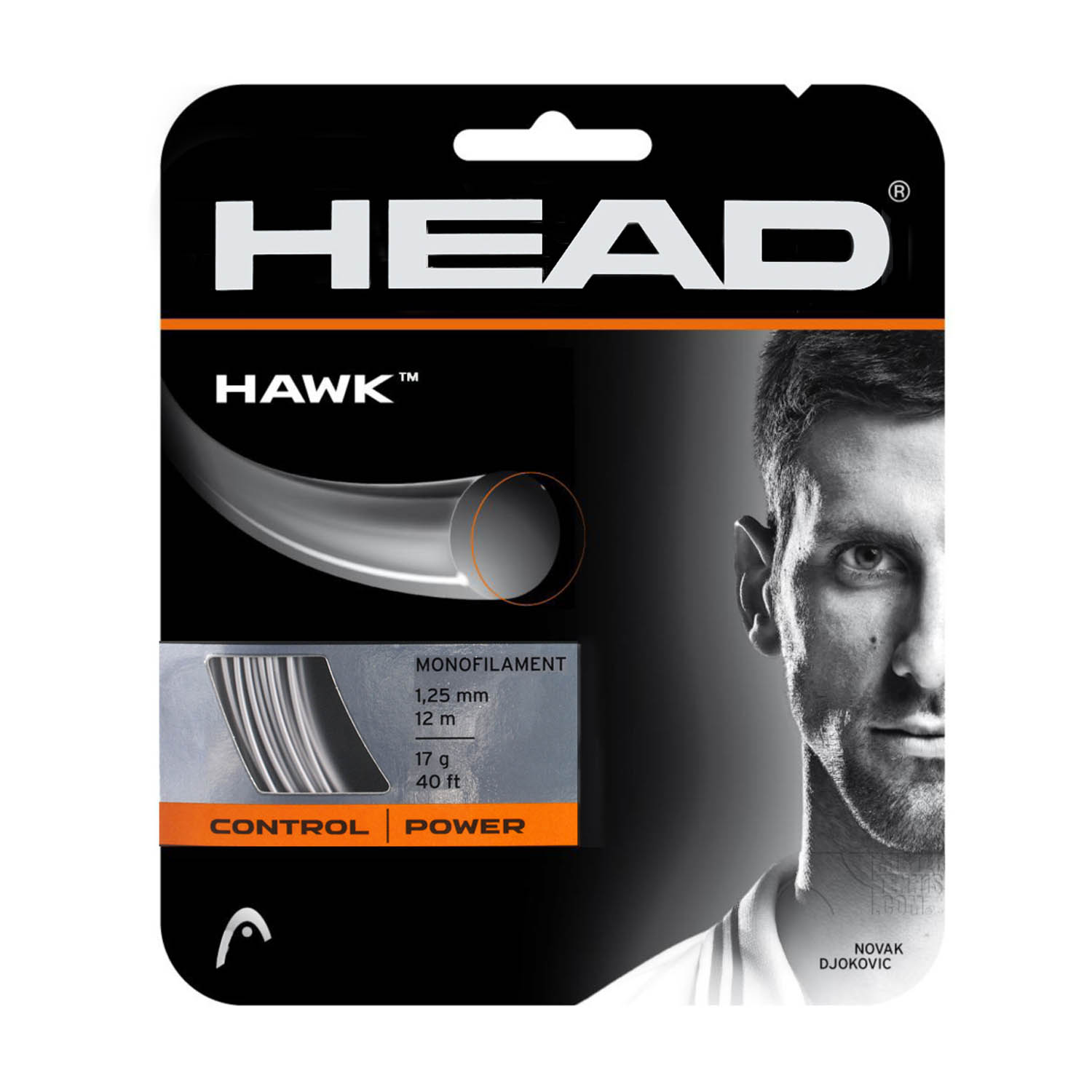 Head Hawk 1.25 12 m Set - Grey