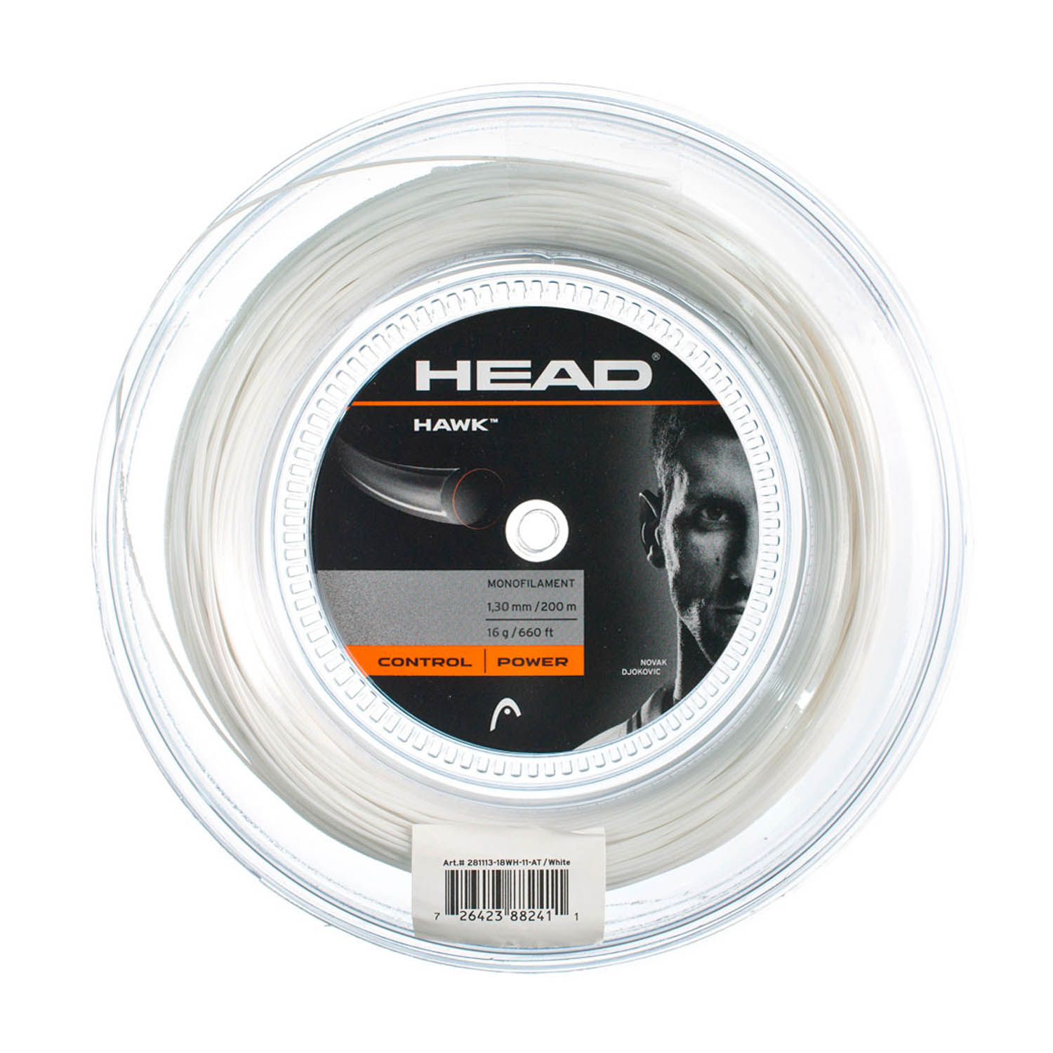 Head Hawk 1.30 Bobina 200 m - White