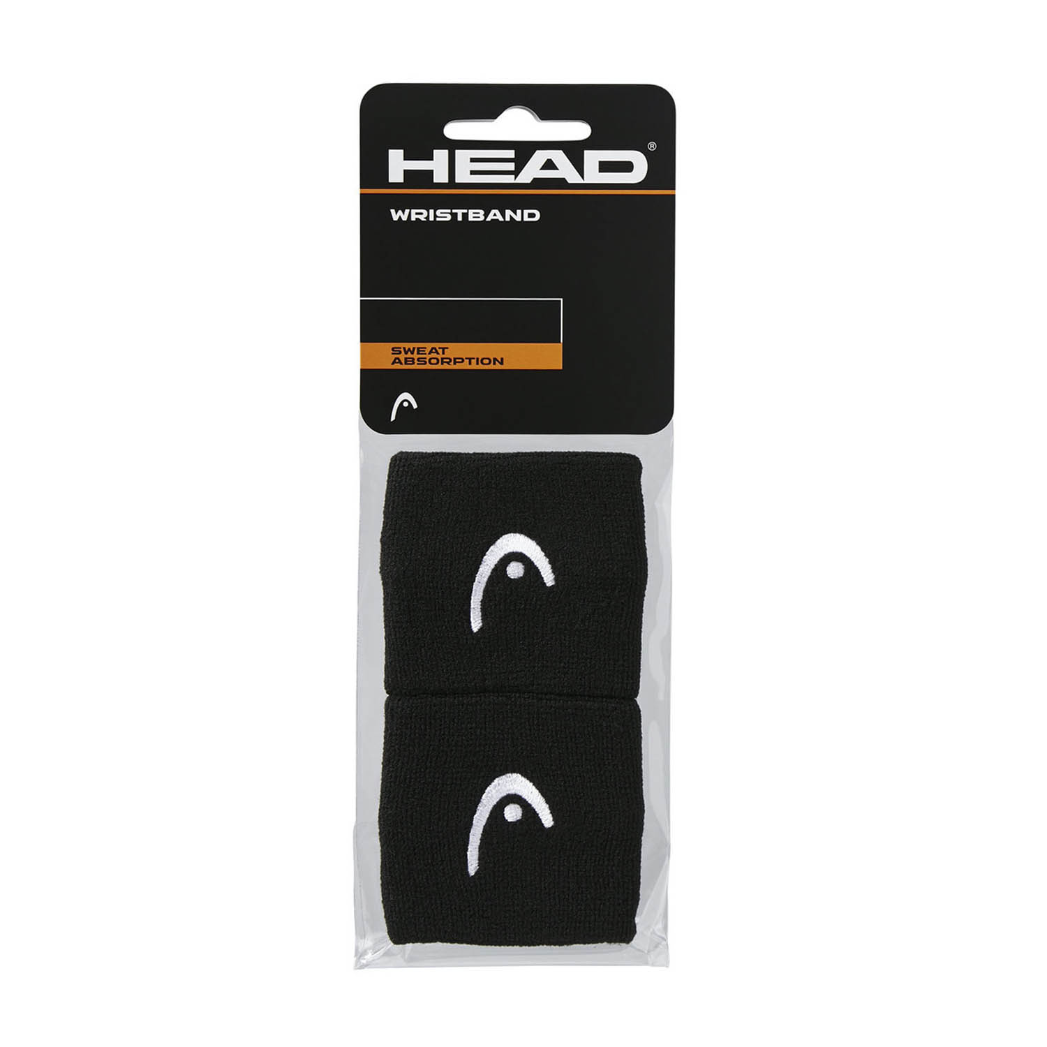 Head Logo 2.5in Muñequeras Cortas - Black