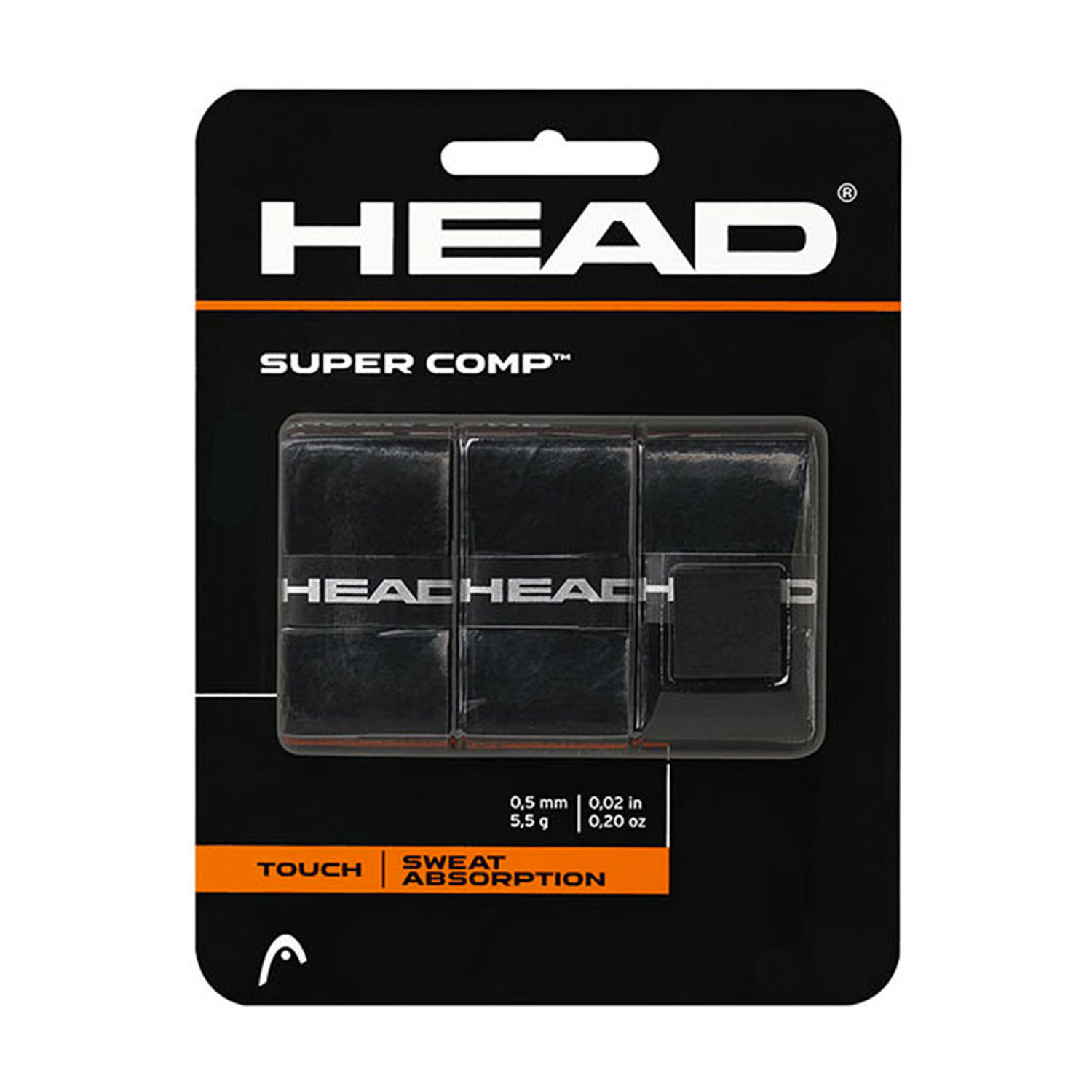 Head Super Comp Overgrip x 3 - Black