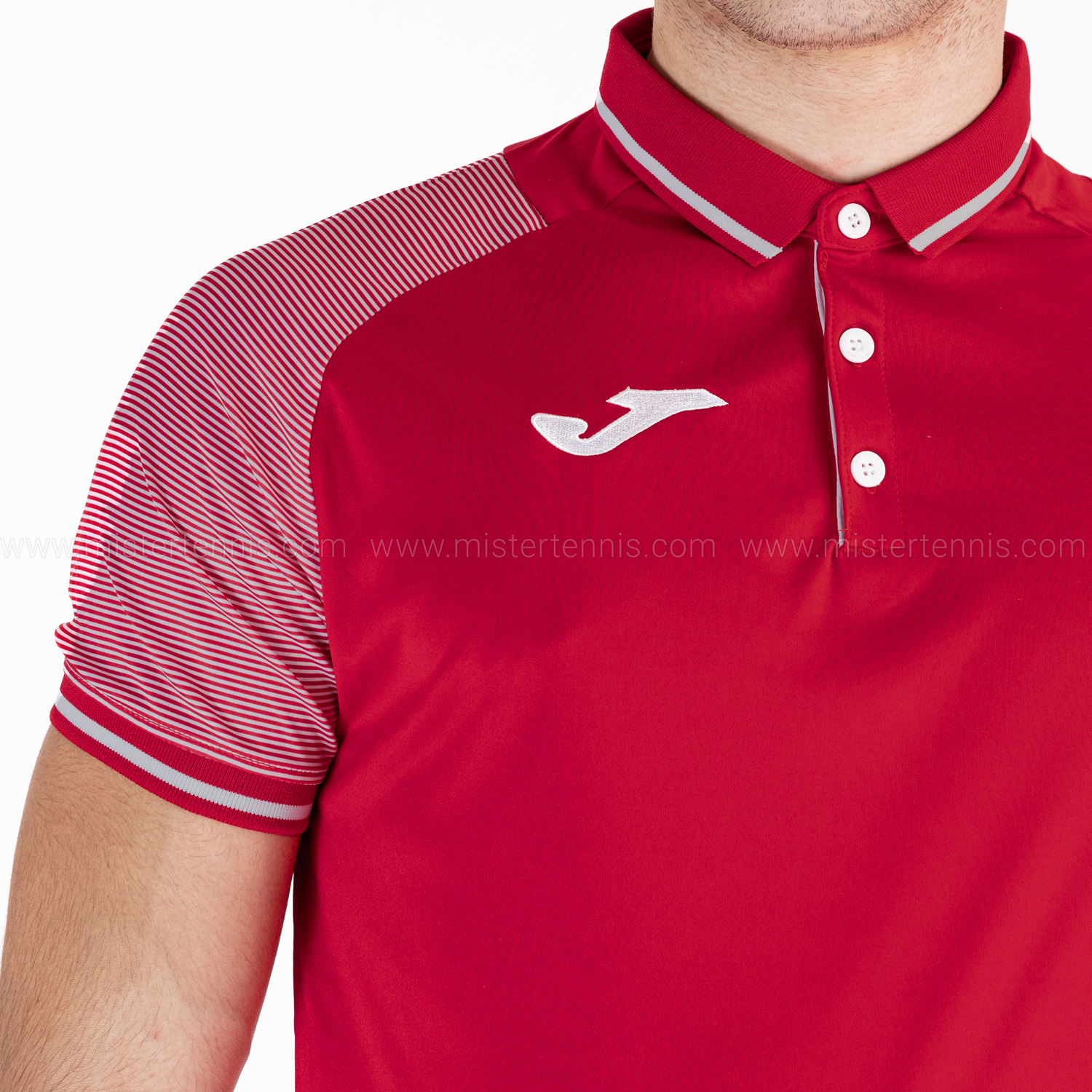 Joma Essential II Polo - Red/White