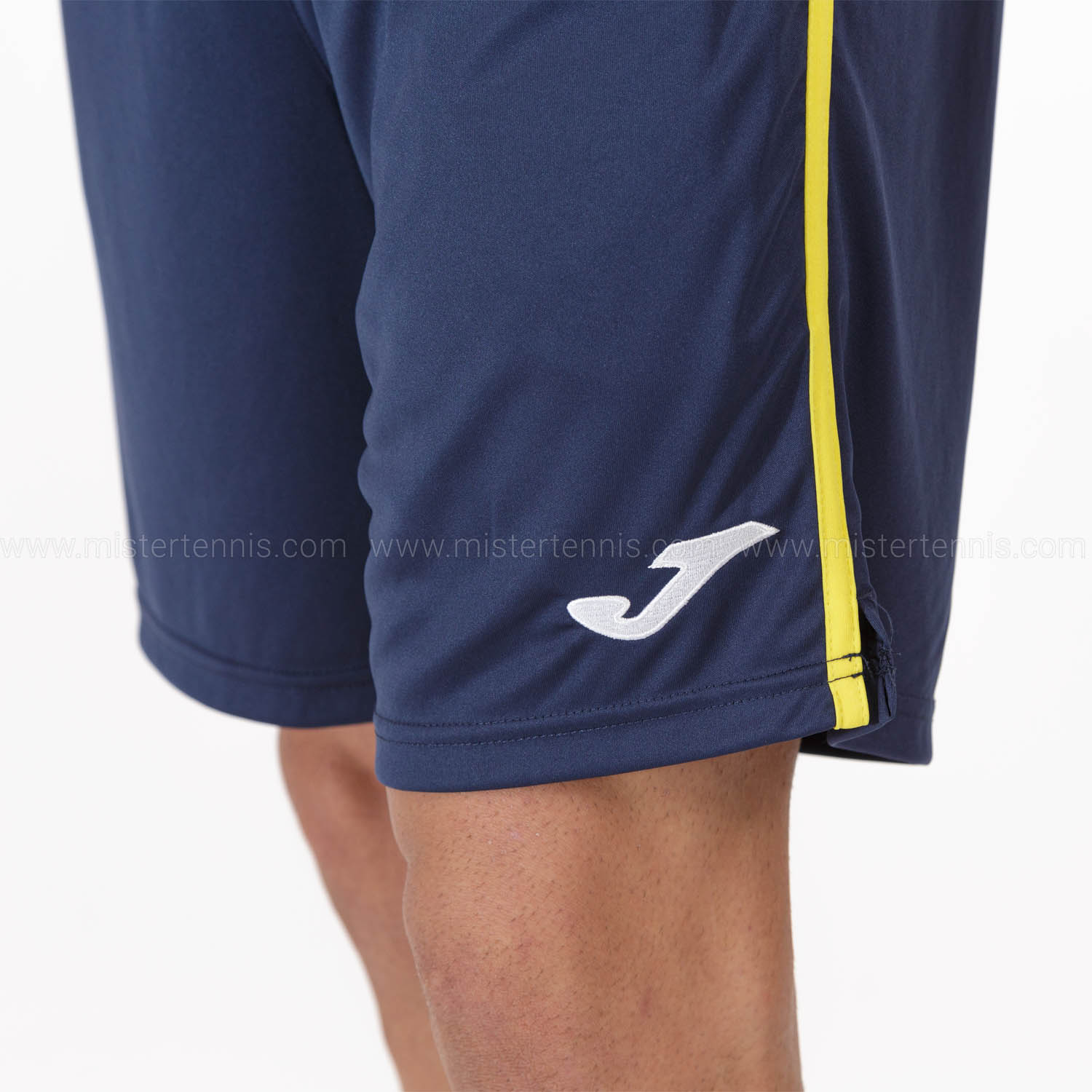 Joma Open III 7in Shorts - Navy/Yellow
