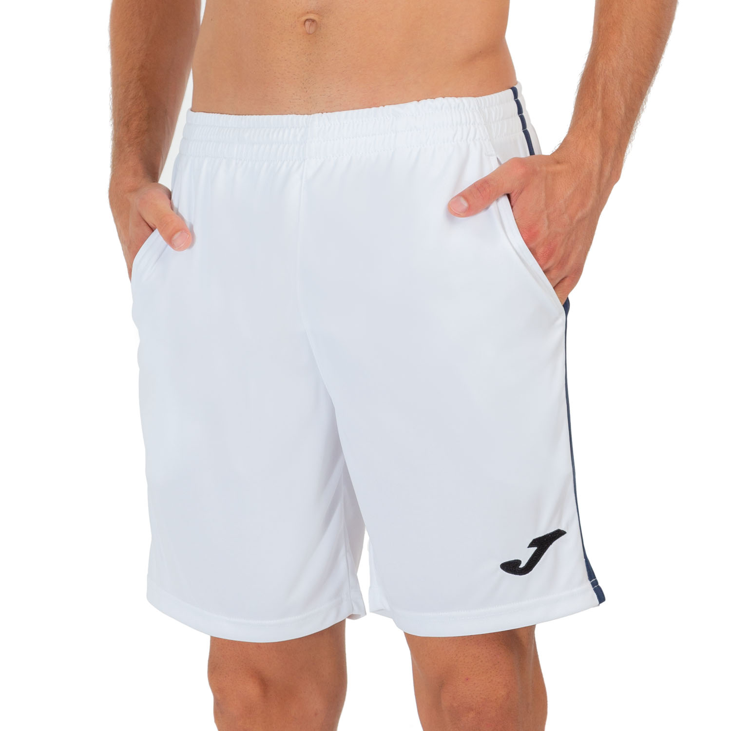 Joma Open III 7in Shorts - White/Navy