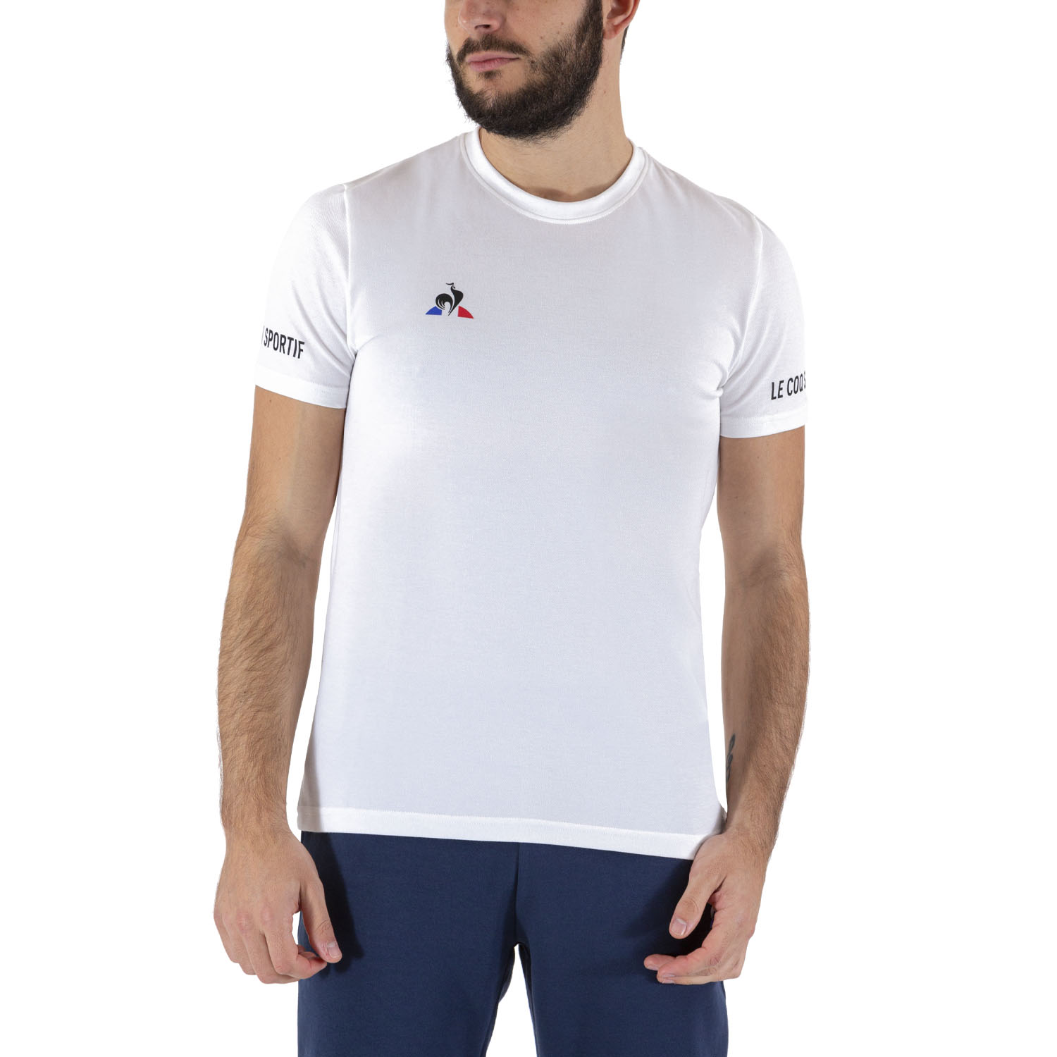 Le Coq Sportif Logo Camiseta - New Optical White