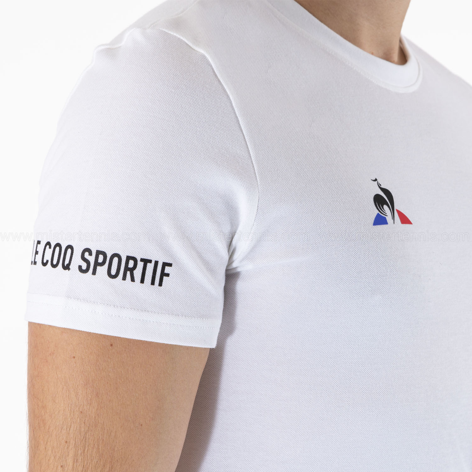 Le Coq Sportif Logo Maglietta - New Optical White