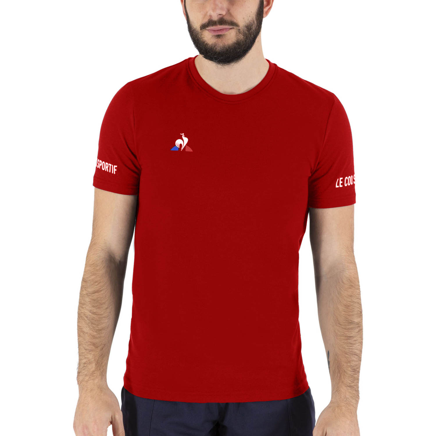 Le Coq Sportif Logo Camiseta - Pur Rouge