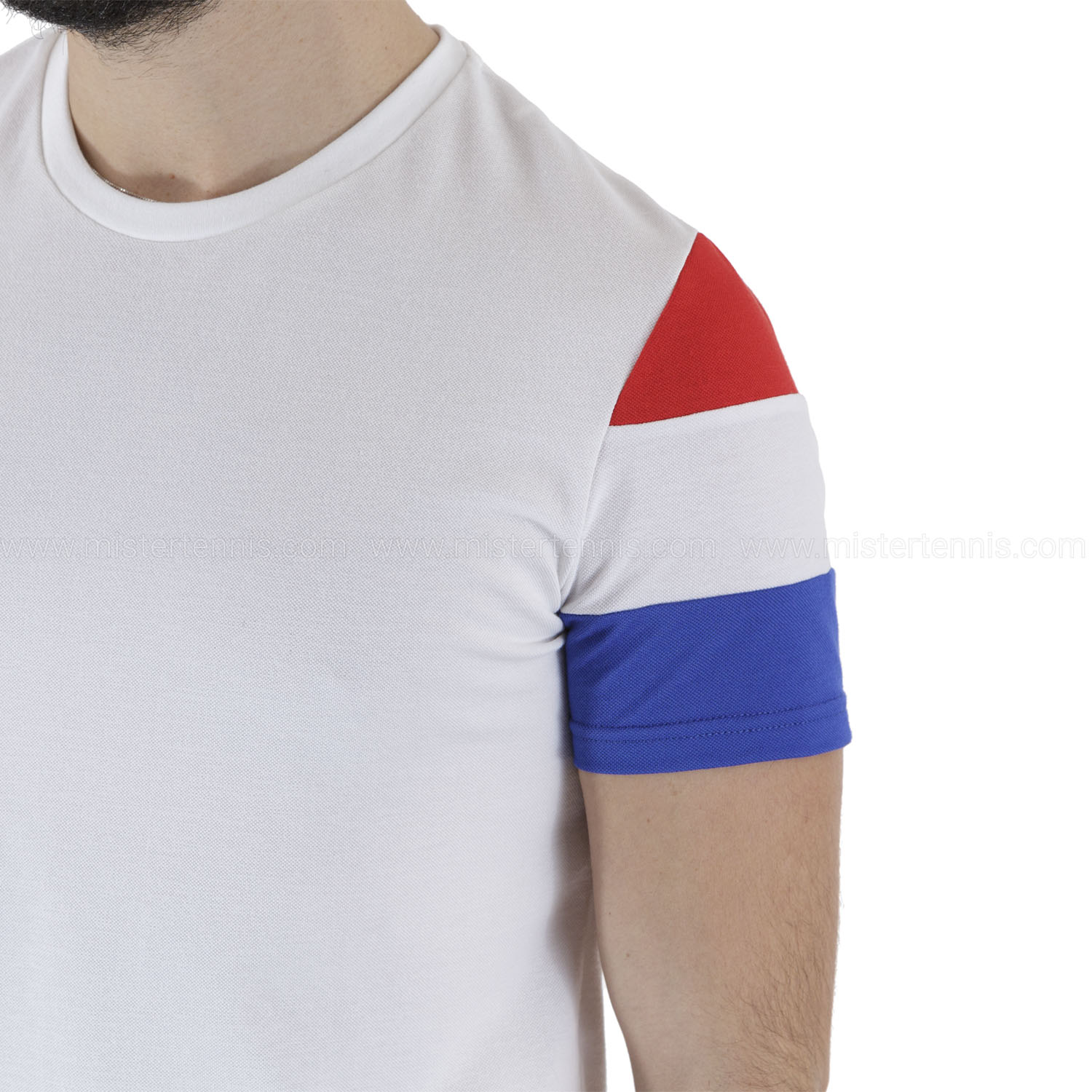 Le Coq Sportif Match T-Shirt - New Optical White/Cobalt