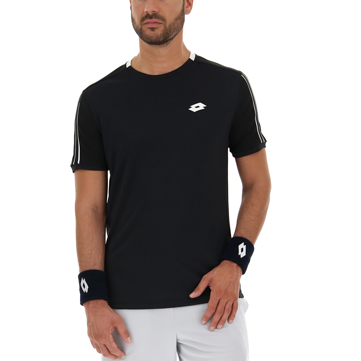 Lotto Squadra II Maglietta da Tennis Uomo - All Black