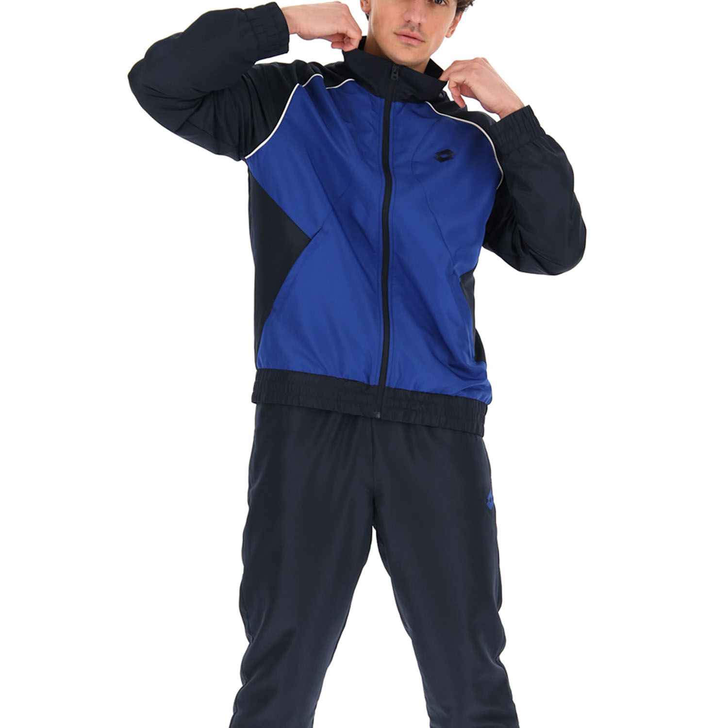 Lotto Square V Tuta da Tennis Uomo - Planet Blue/Navy Blue