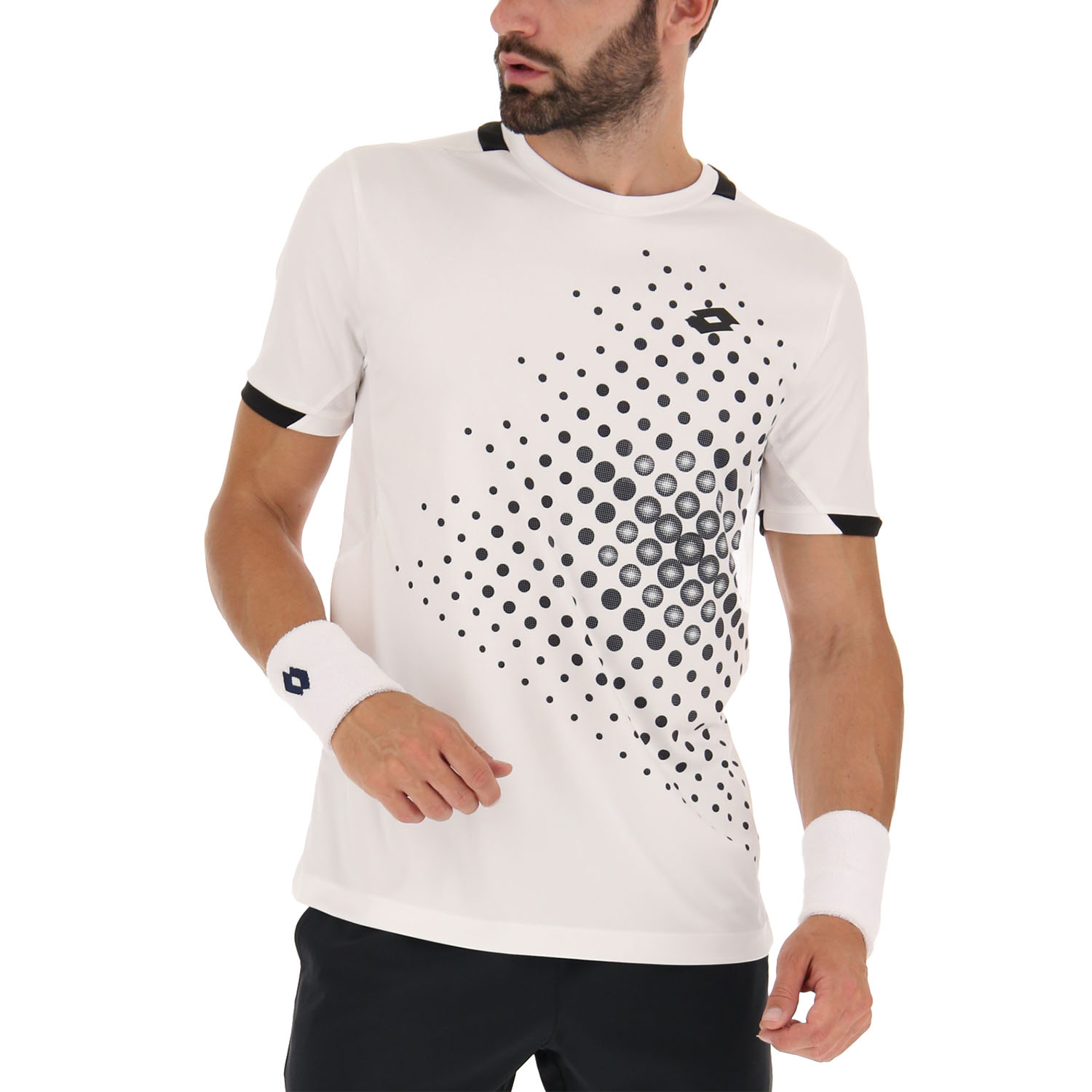 Lotto Top IV Graphic Men's Tennis T-Shirt - Bright White