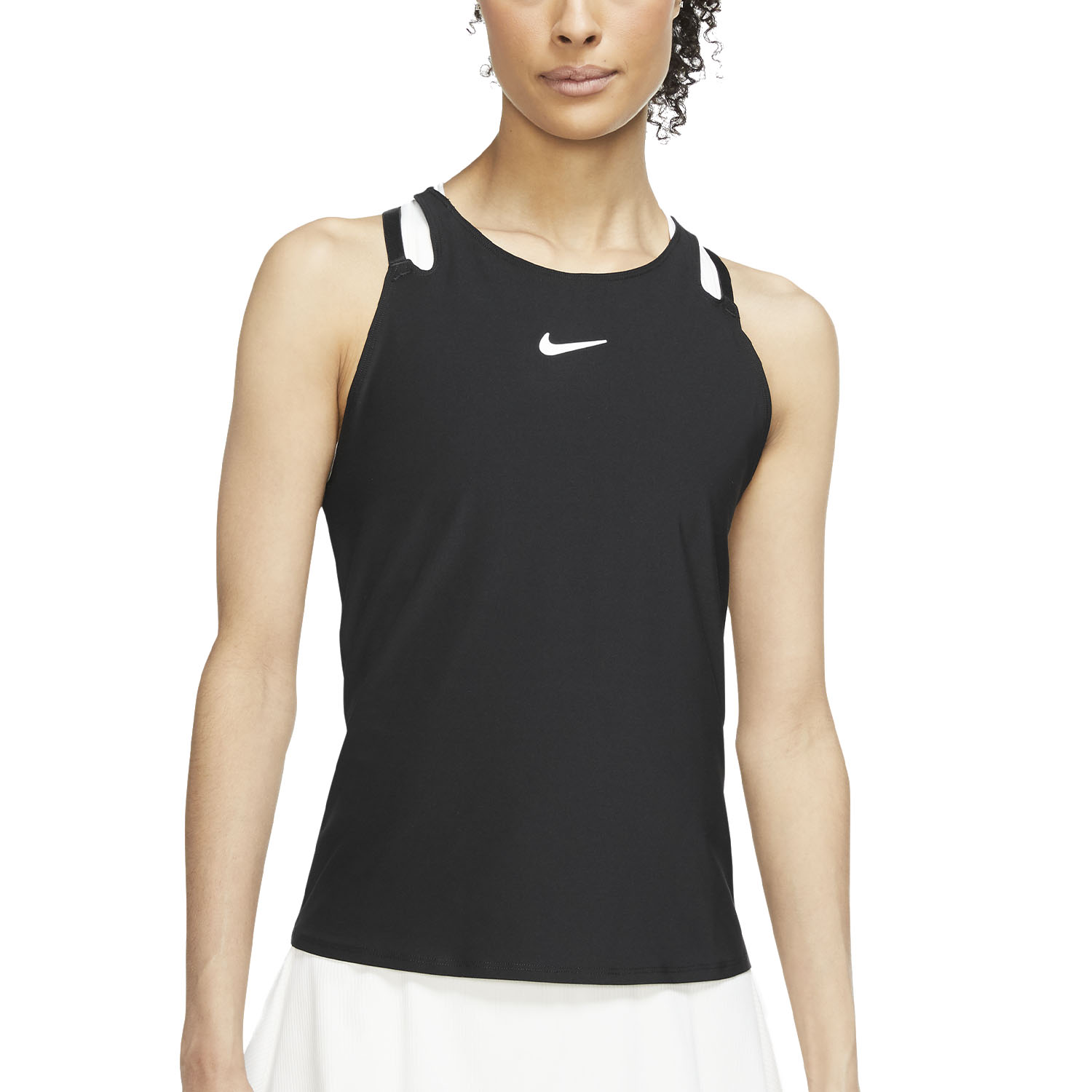 Nike Advantage Top de Tenis Mujer - Black/White