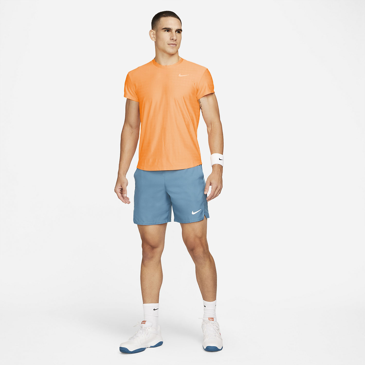 peach and white nike shirt