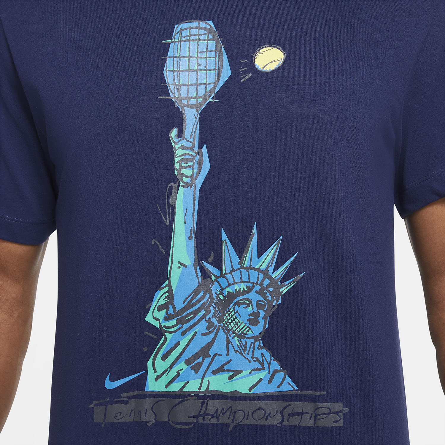 Bolos egipcio Andes Nike Court Dri-FIT NYC Liberty Camiseta Tenis Hombre Binary Blue