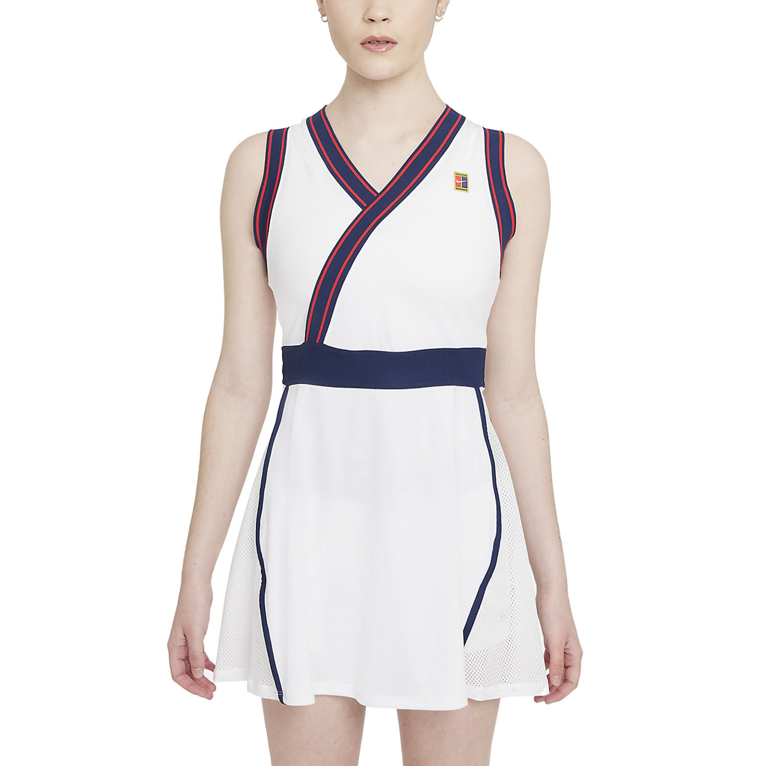 Nike Court Dri-FIT Slam Women's Tennis Dress - White/Binary Blue
