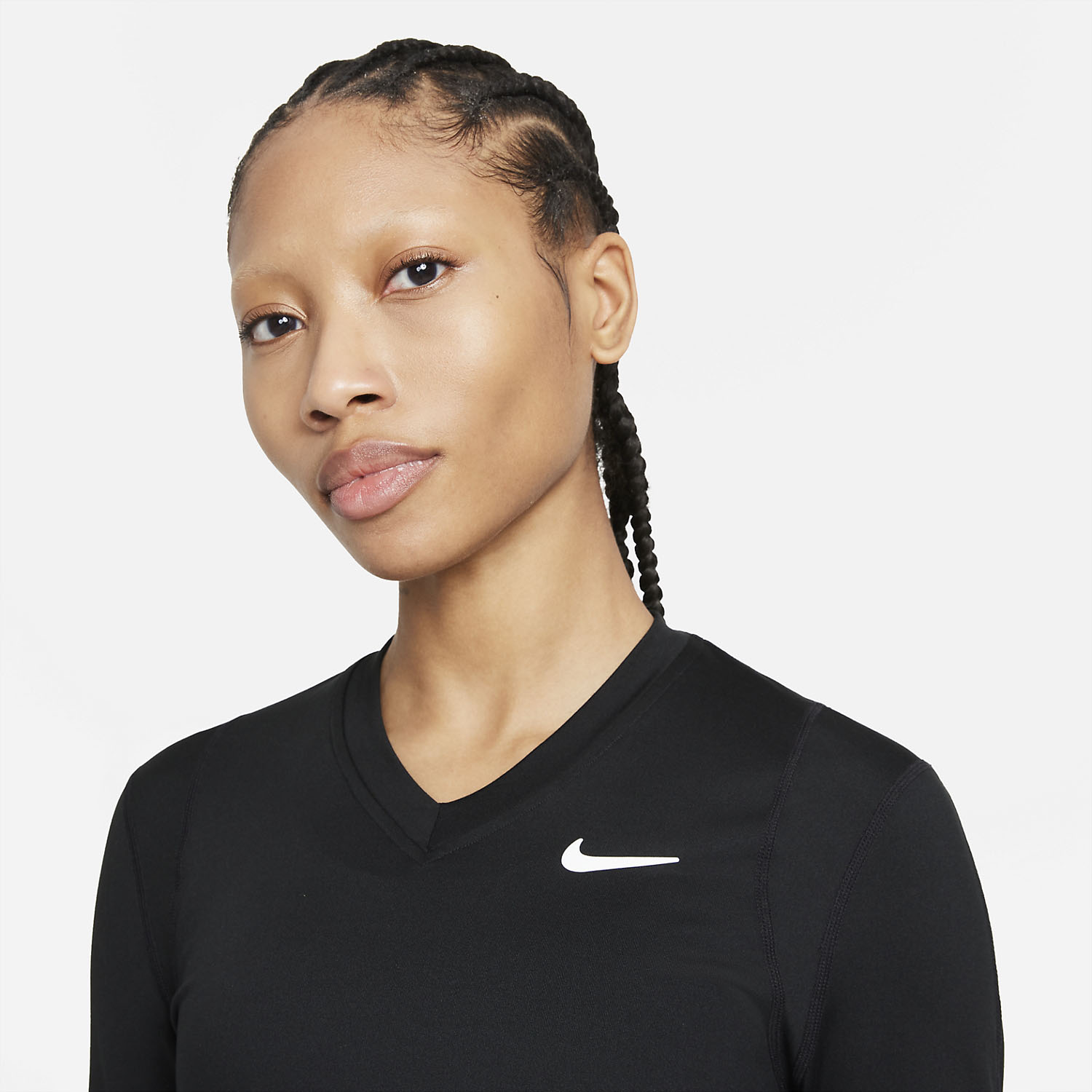 Nike Court Dri-FIT UV Victory Women's Tennis Shirt Black/White