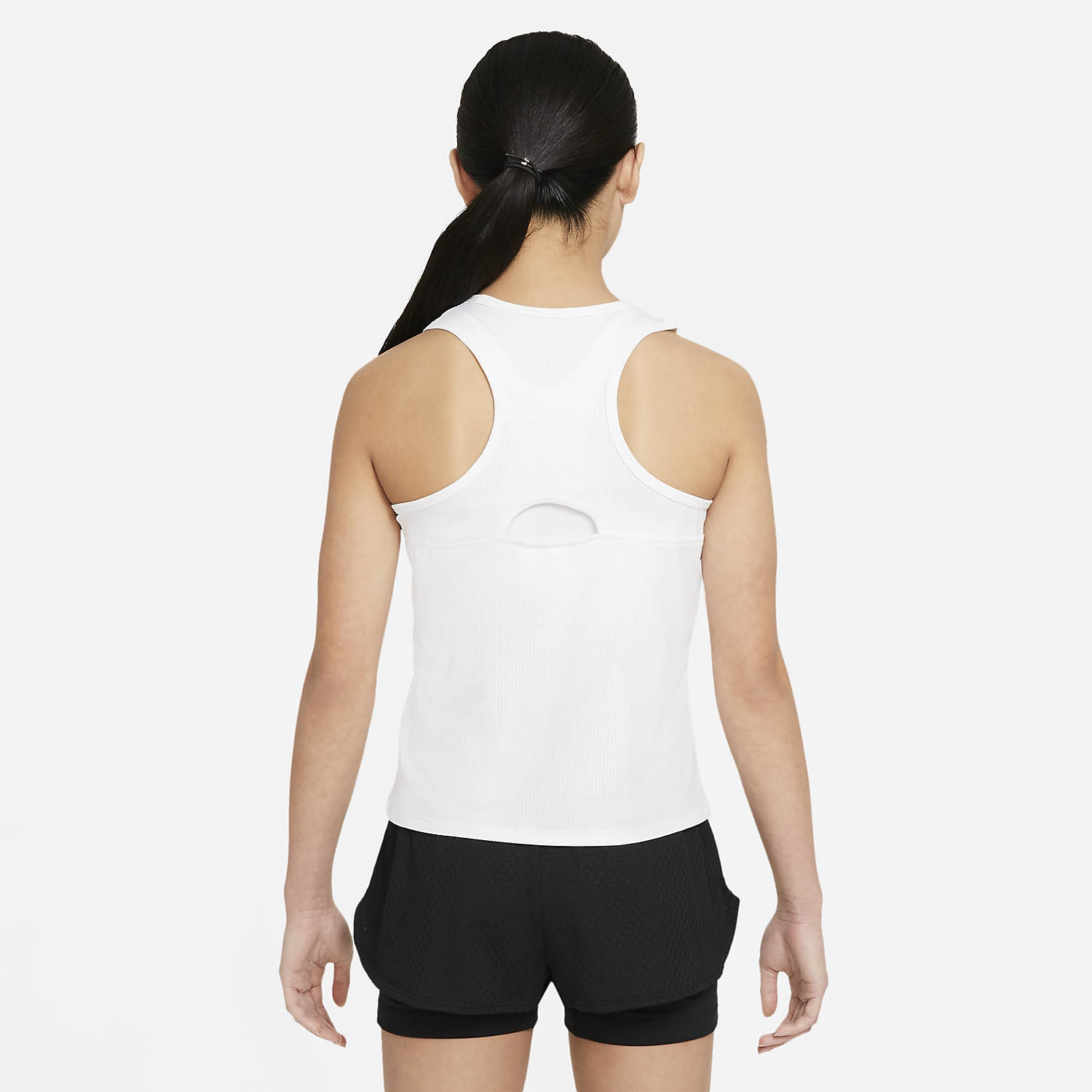 Nike Court Dri-FIT Victory Girl's Tennis Tank - White/Black