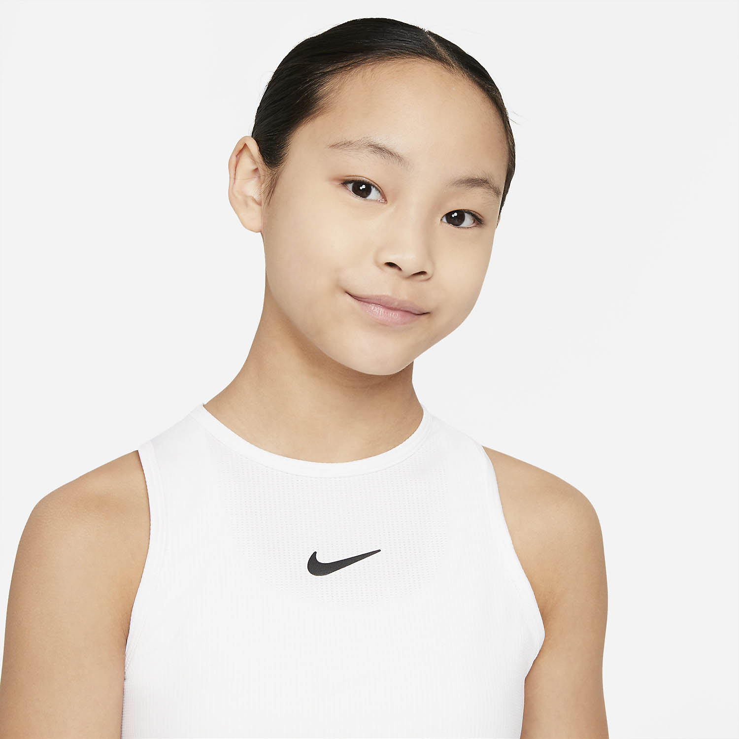 Nike Court Dri-FIT Victory Top Niña - White/Black