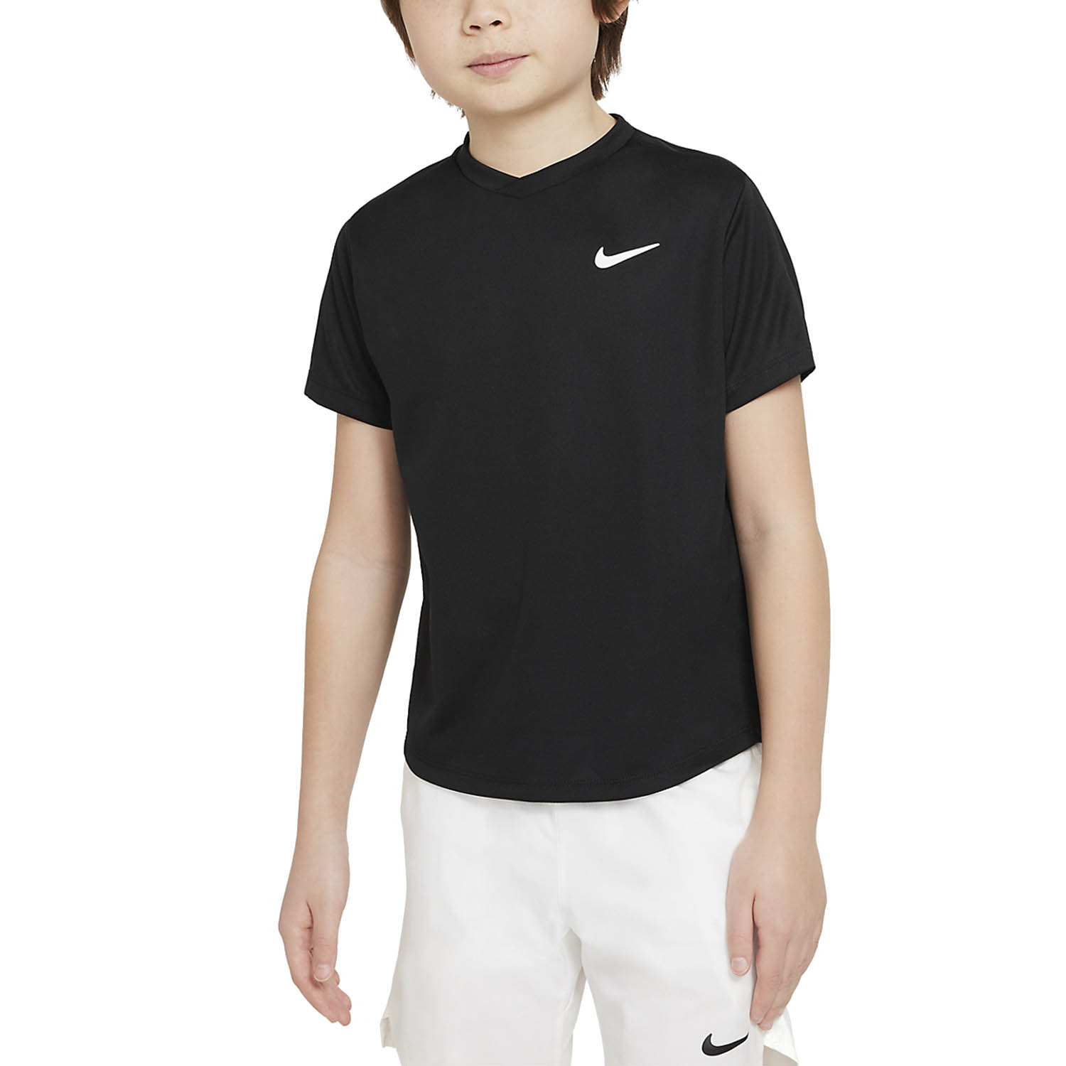 Nike Court Dri-FIT Victory T-Shirt Boy - Black/White