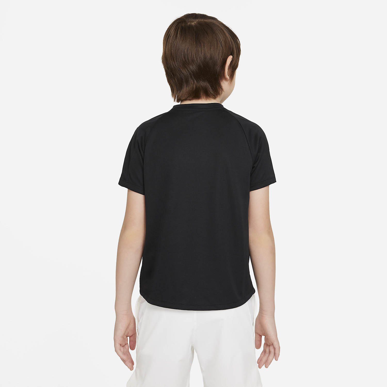 Nike Court Dri-FIT Victory Boy's Tennis T-Shirt - Black/White