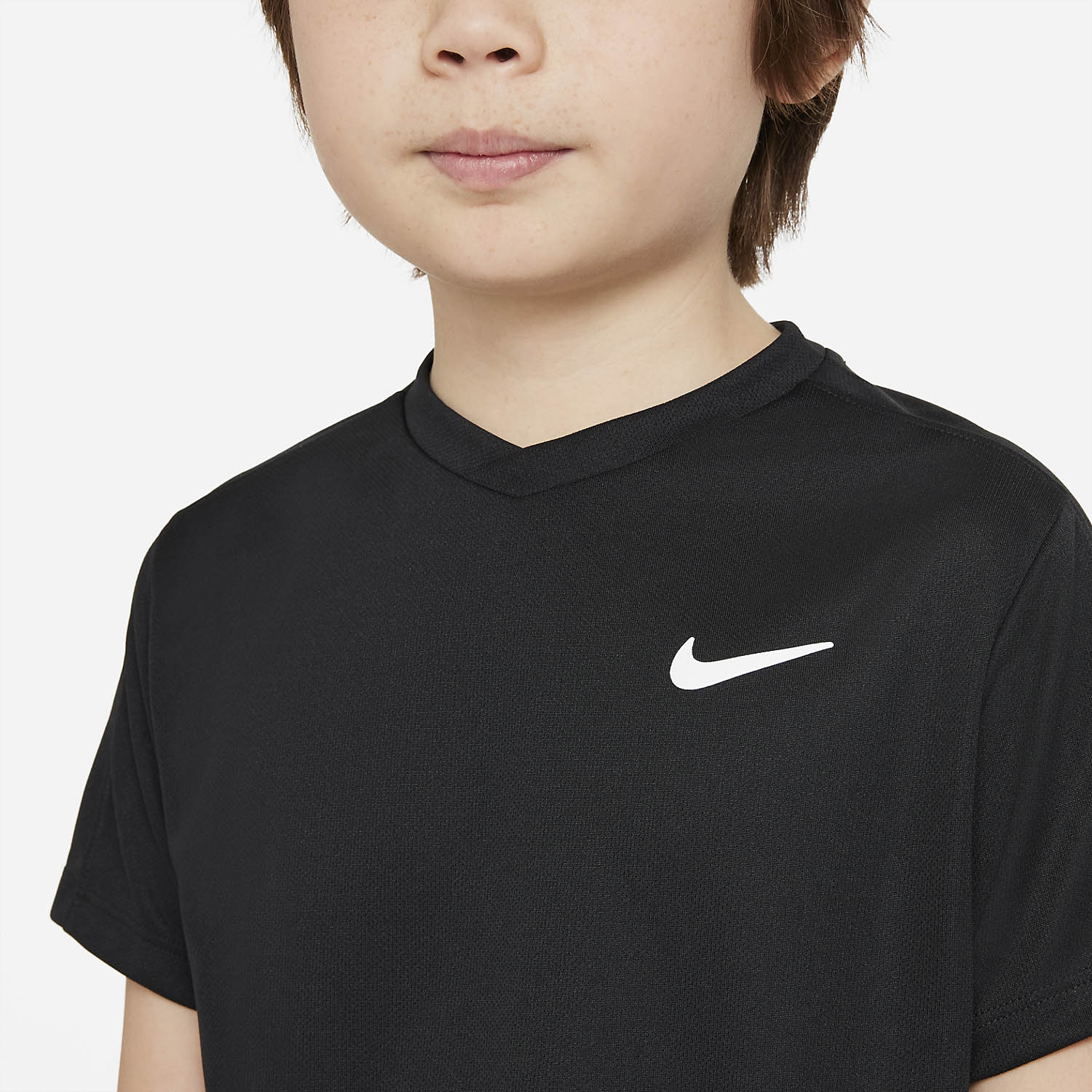 Nike Court Dri-FIT Victory T-Shirt Boy - Black/White