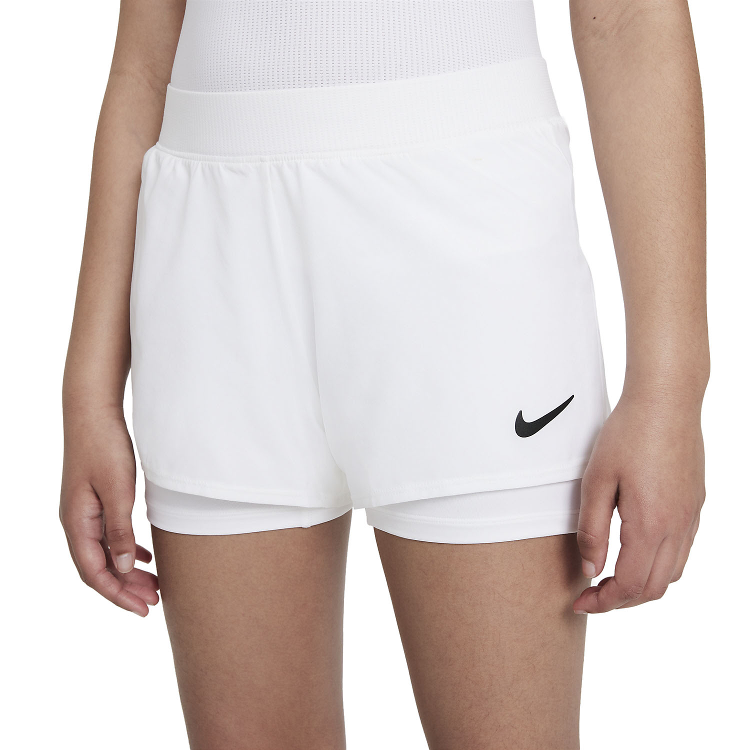 Nike Court Dri-FIT Victory 3in Shorts Niña - White/Black