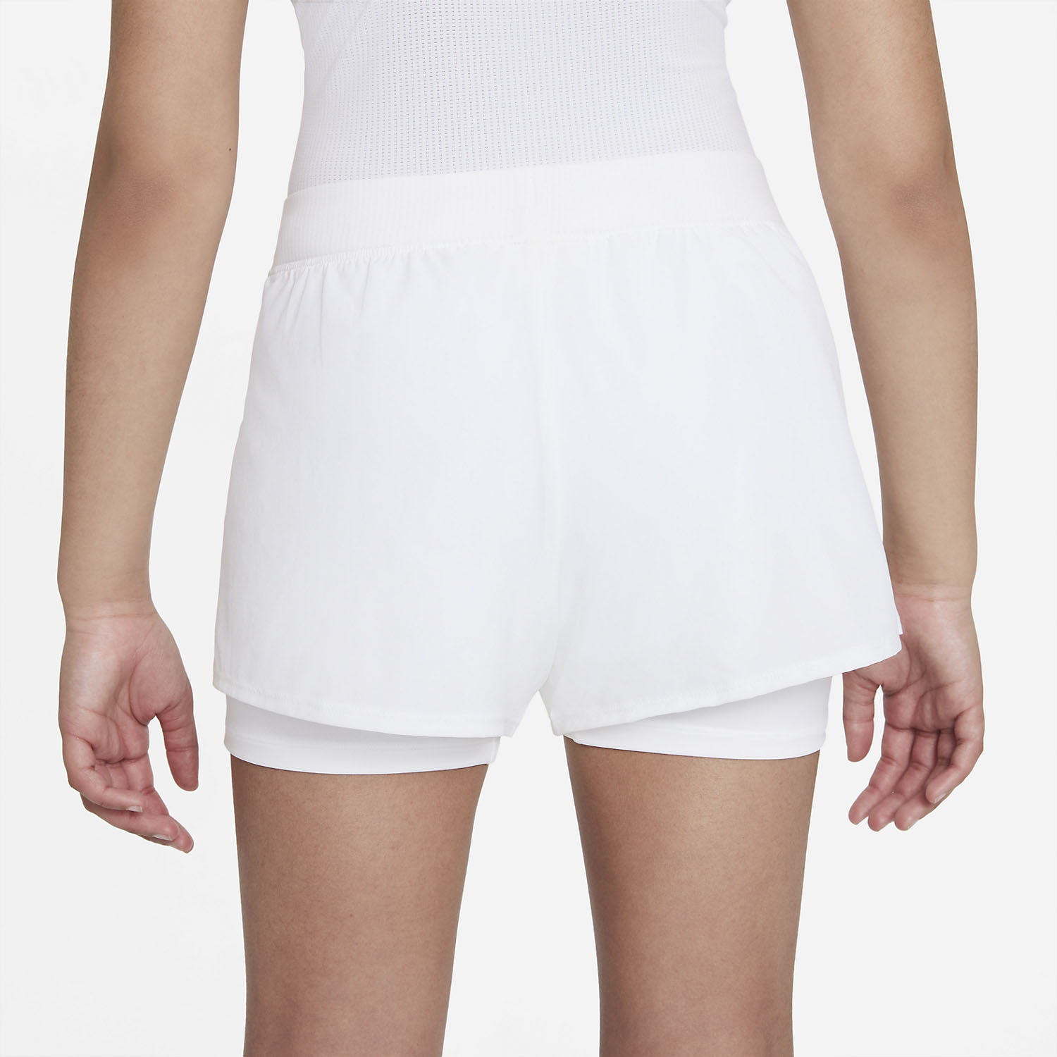 Nike Court Dri-FIT Victory Girl's Tennis Shorts - White/Black