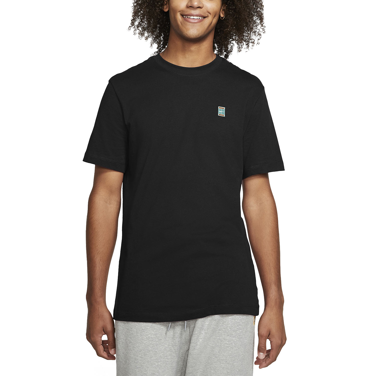 cubo Venta anticipada Metáfora Nike Court Camiseta de Tenis Hombre - Black/Washed Teal