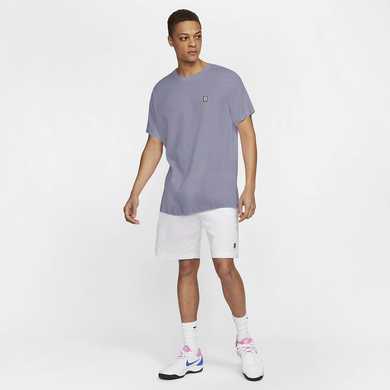 On Court-T テニスウェア ホワイト インディゴ Sサイズ