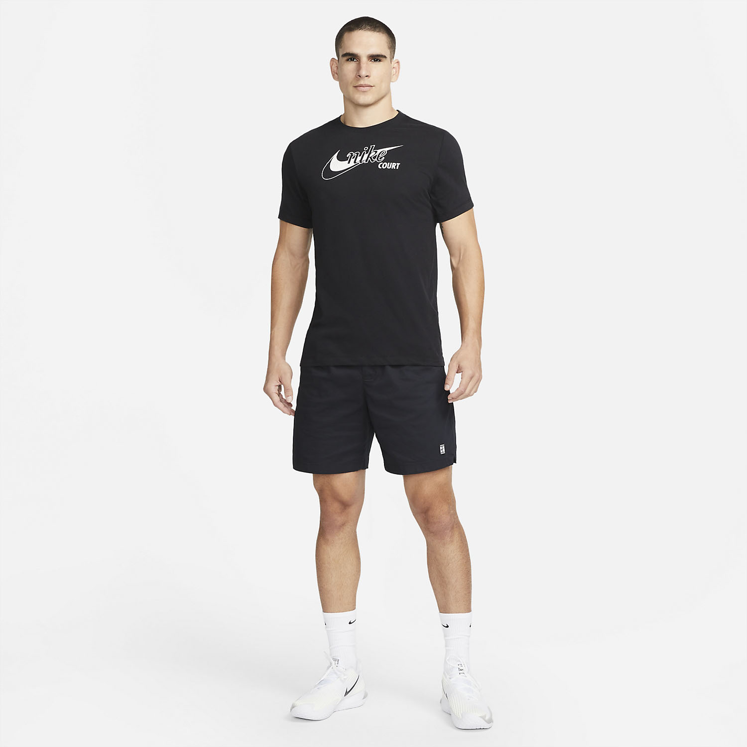 Nike Court Swoosh T-Shirt - Black