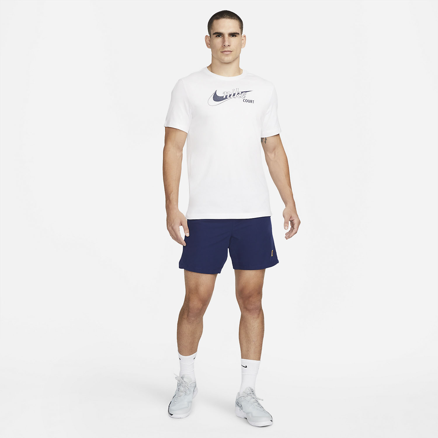 Nike Court Swoosh Men's Tennis T-Shirt - White