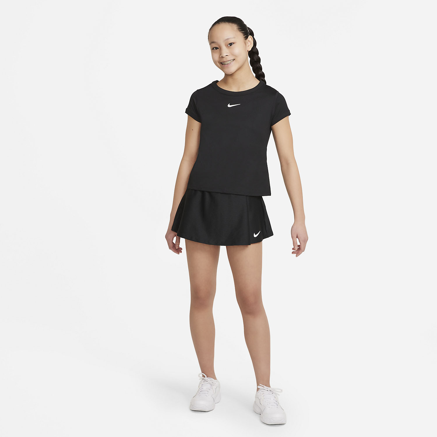 Nike Court Victory Falda Niña - Black/White