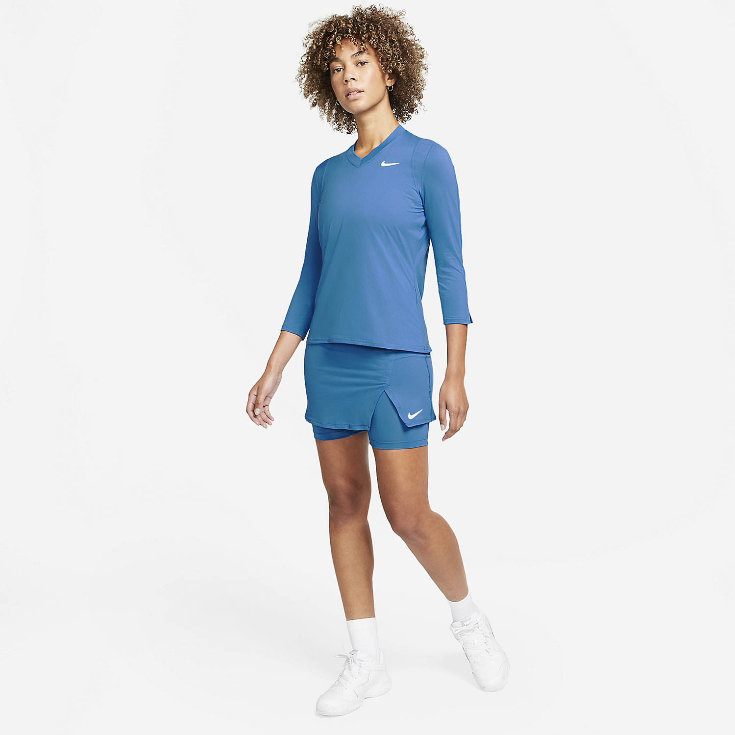 Nike Court Victory Logo Women's Tennis Skirt - Brigade Blue