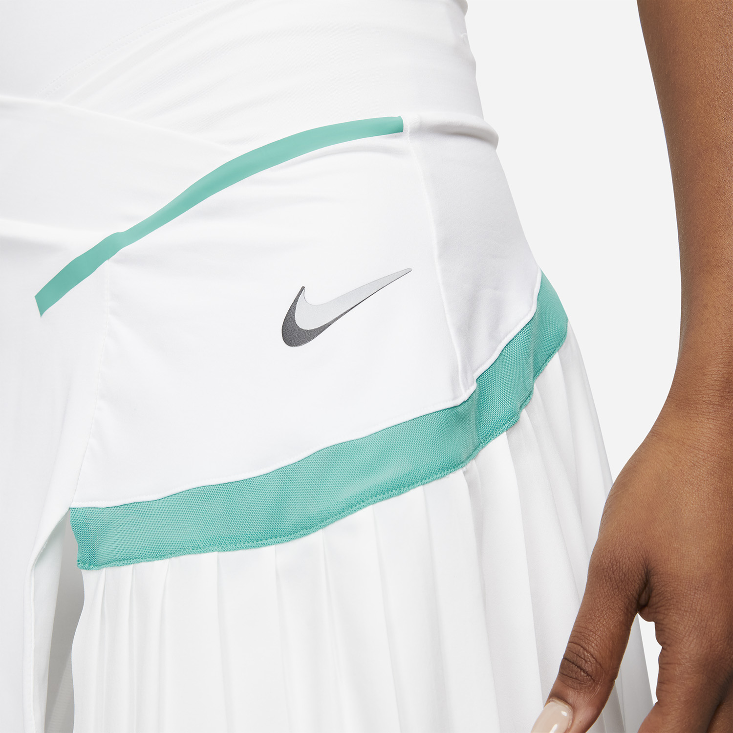 Nike Court Windrunner Falda de Tenis Mujer White Washed Teal