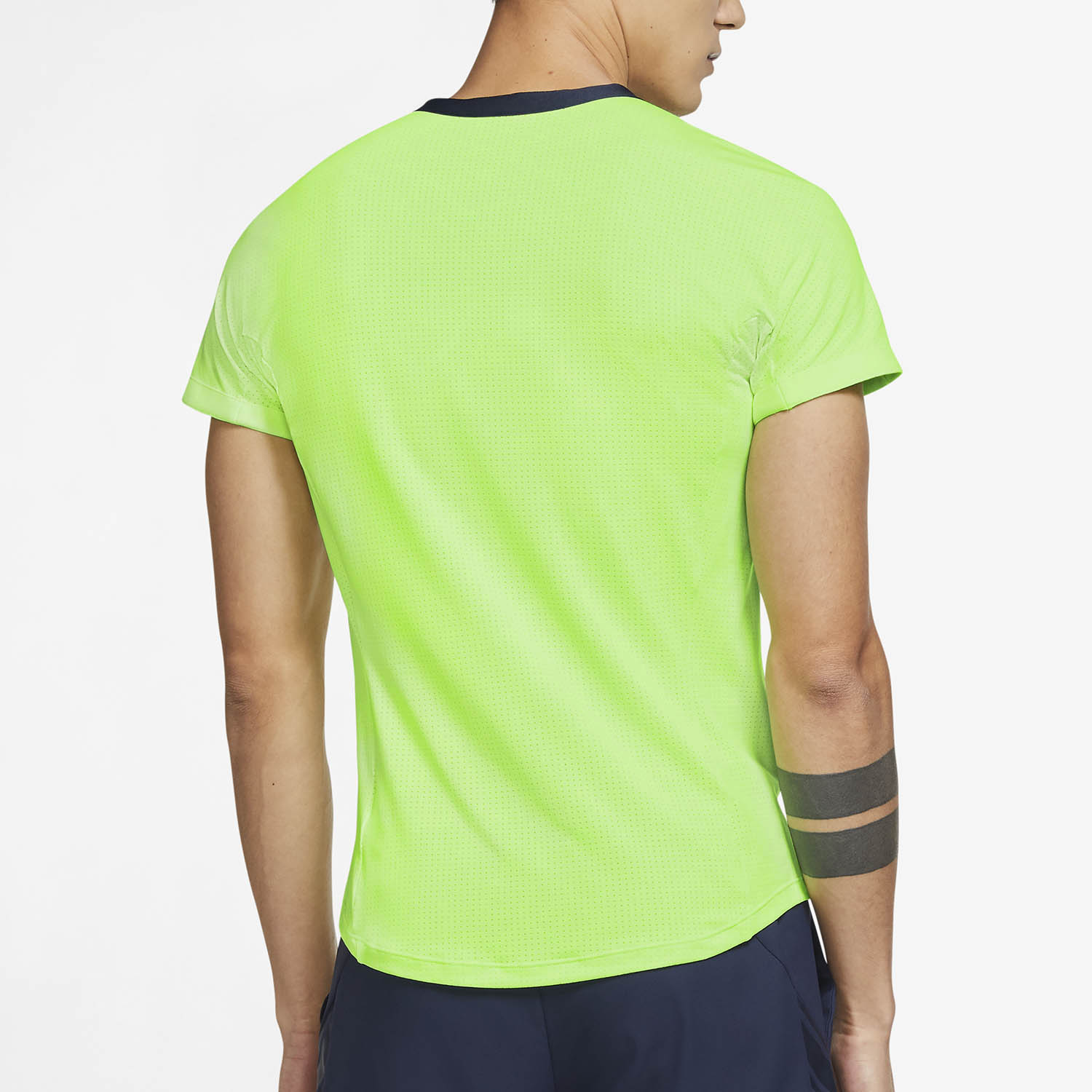 Nike Dri-FIT ADV Rafa Men's Tennis T-Shirt - Lime Glow/Obsidian