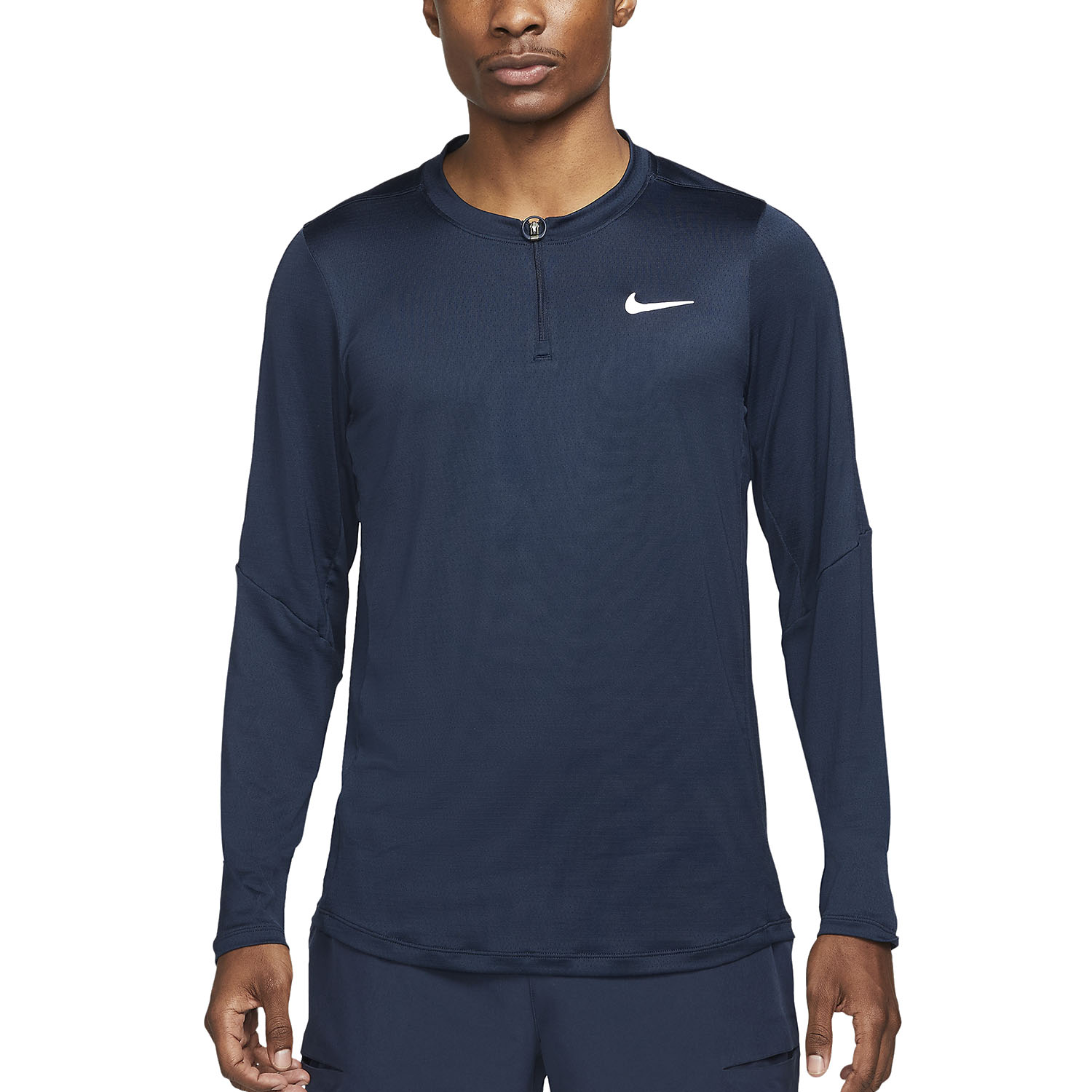 Trastornado Artificial tierra principal Nike Dri-FIT Advantage Camisa de Tenis Hombre - Obsidian/White