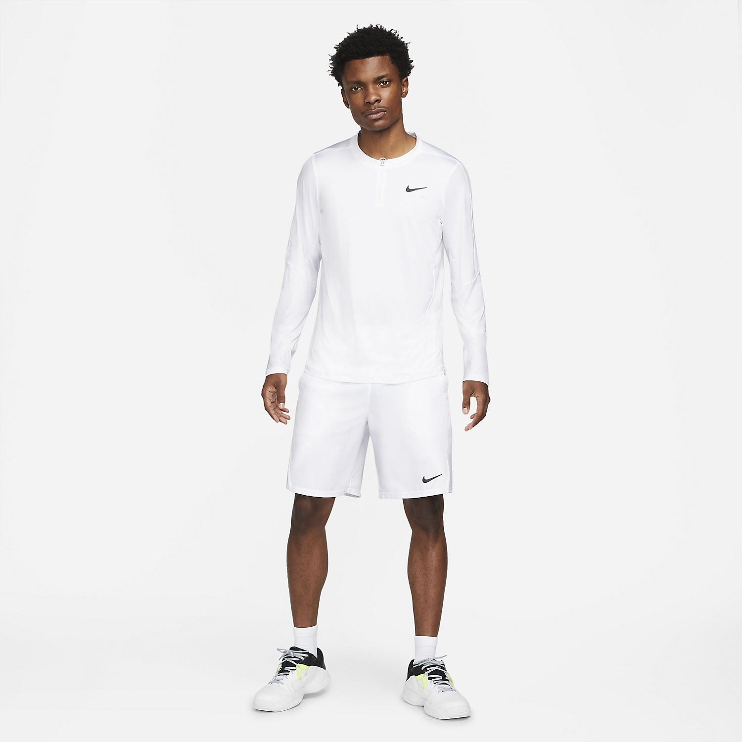 Nike Dri-FIT Advantage Men's Tennis Shirt - White/Black